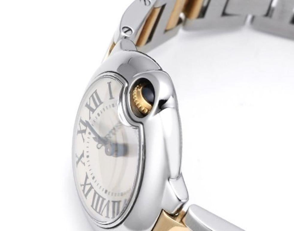 Women's Exquisite Cartier Baron Blue 28mm W69007Z3 Classic Luxury Timepiece
