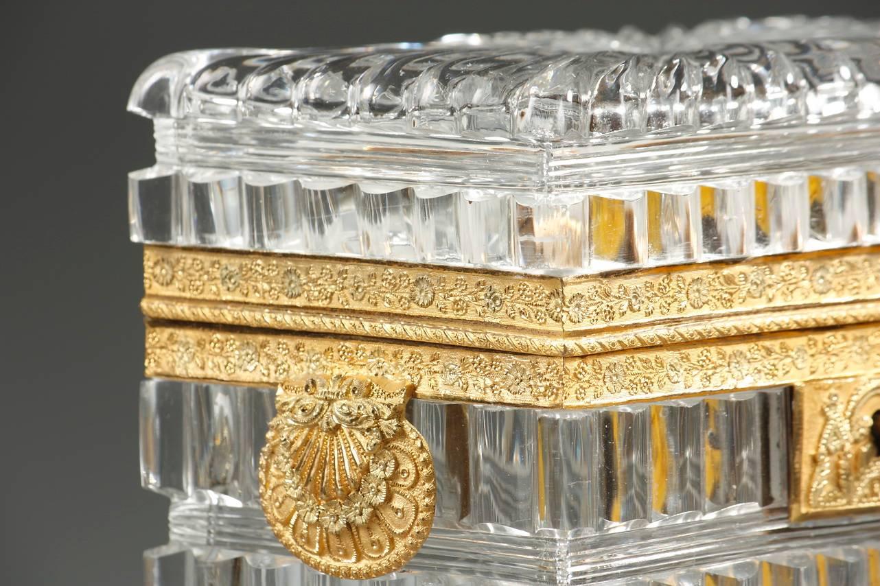 Exquisite Charles X Cut-Crystal Casket 3