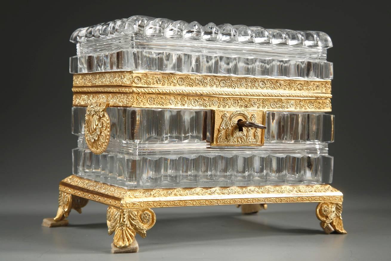 Exquisite Charles X Cut-Crystal Casket 3