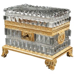 Exquisite Charles X Cut-Crystal Casket