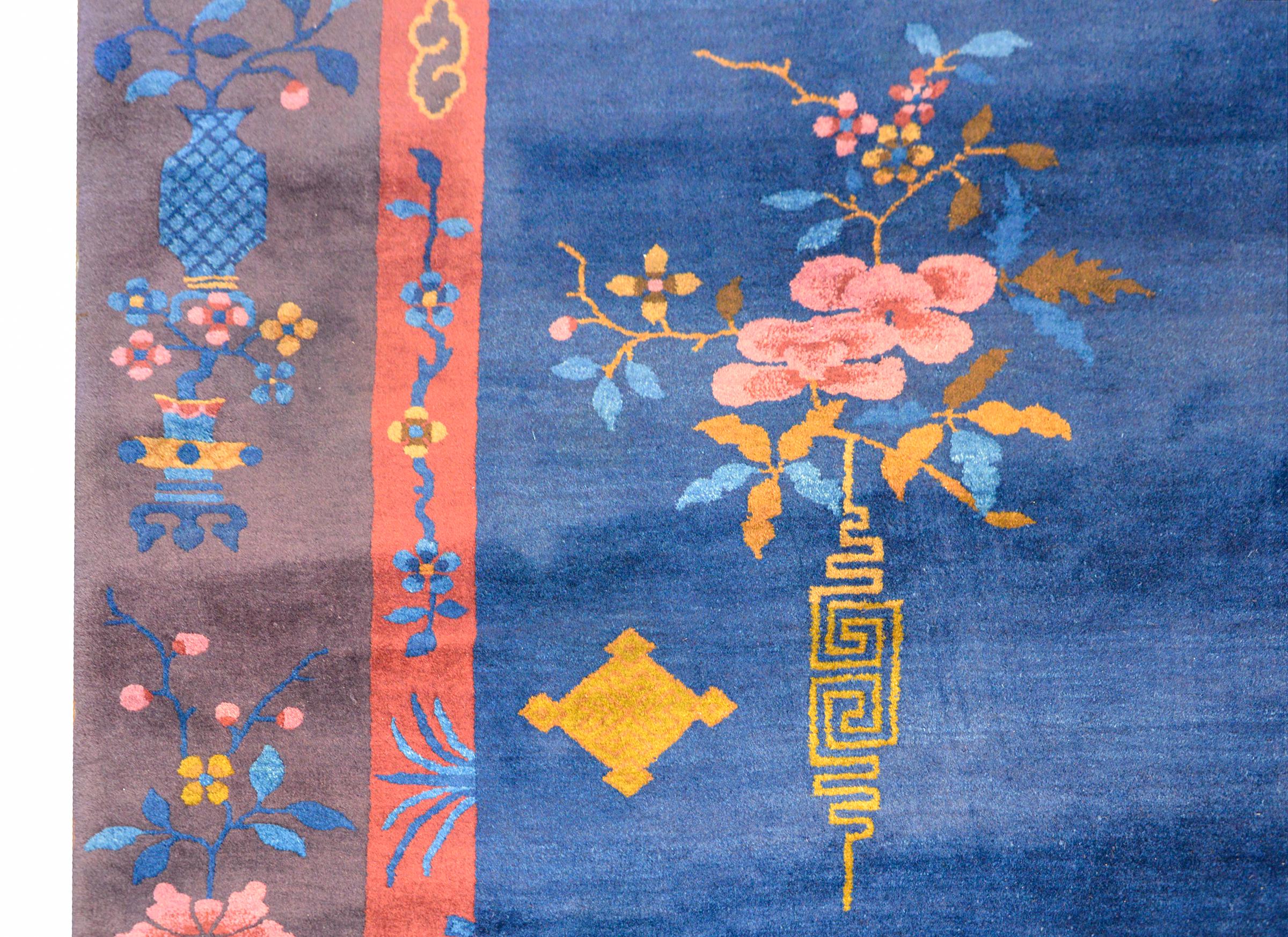 Wool Exquisite Chinese Art Deco Rug For Sale