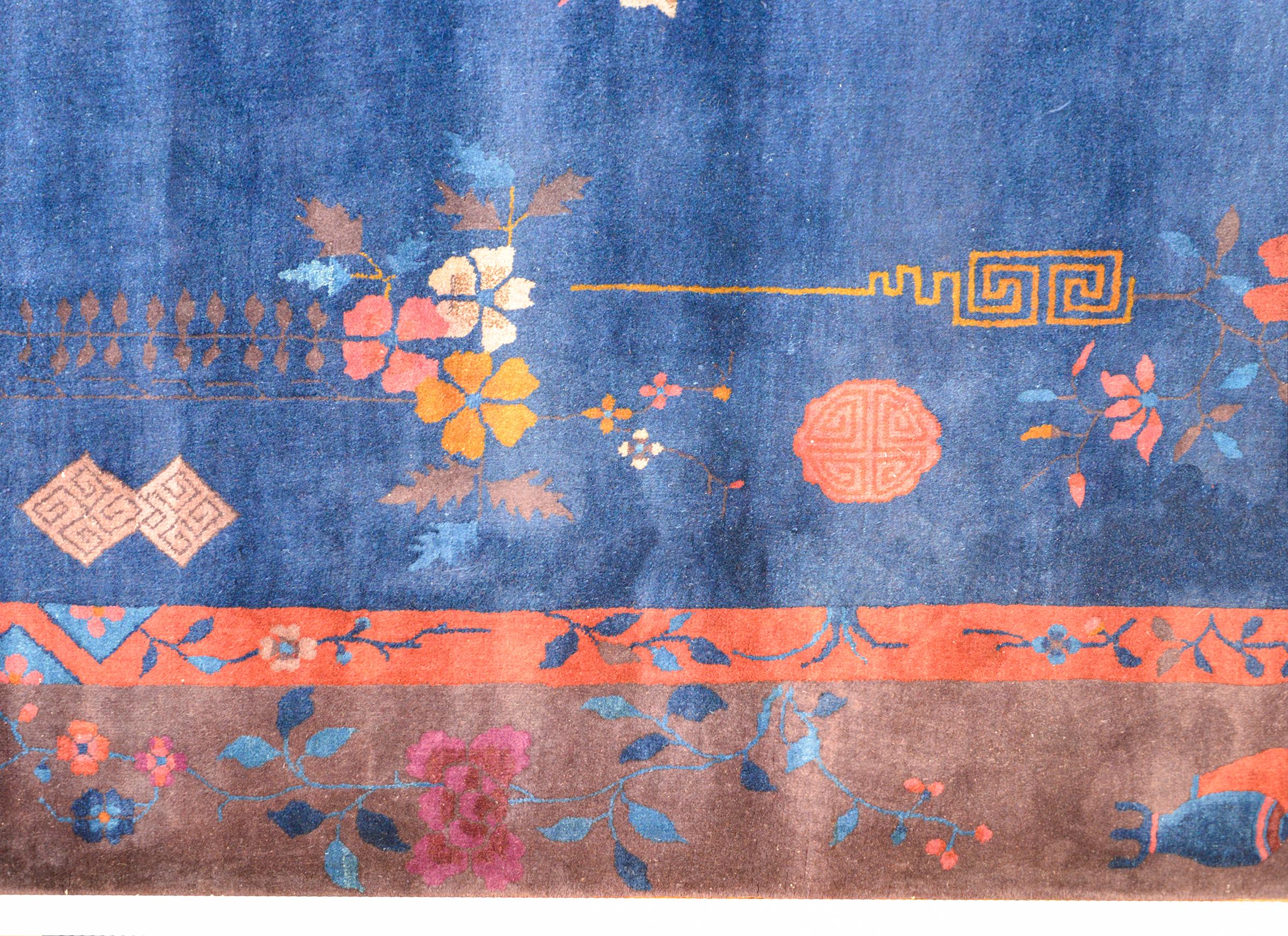 Exquisita alfombra Art Déco china Lana en venta