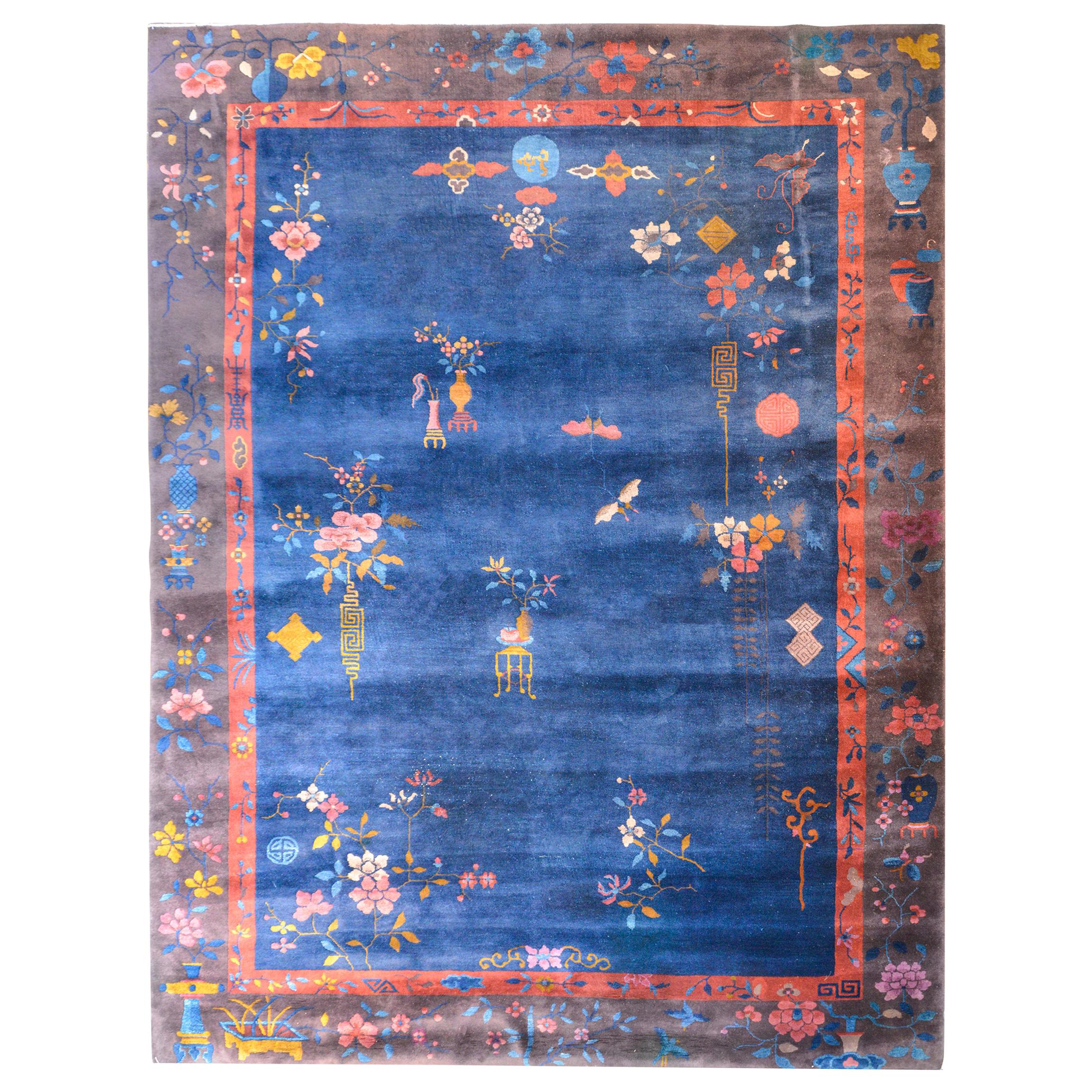 Exquisite Chinese Art Deco Rug For Sale