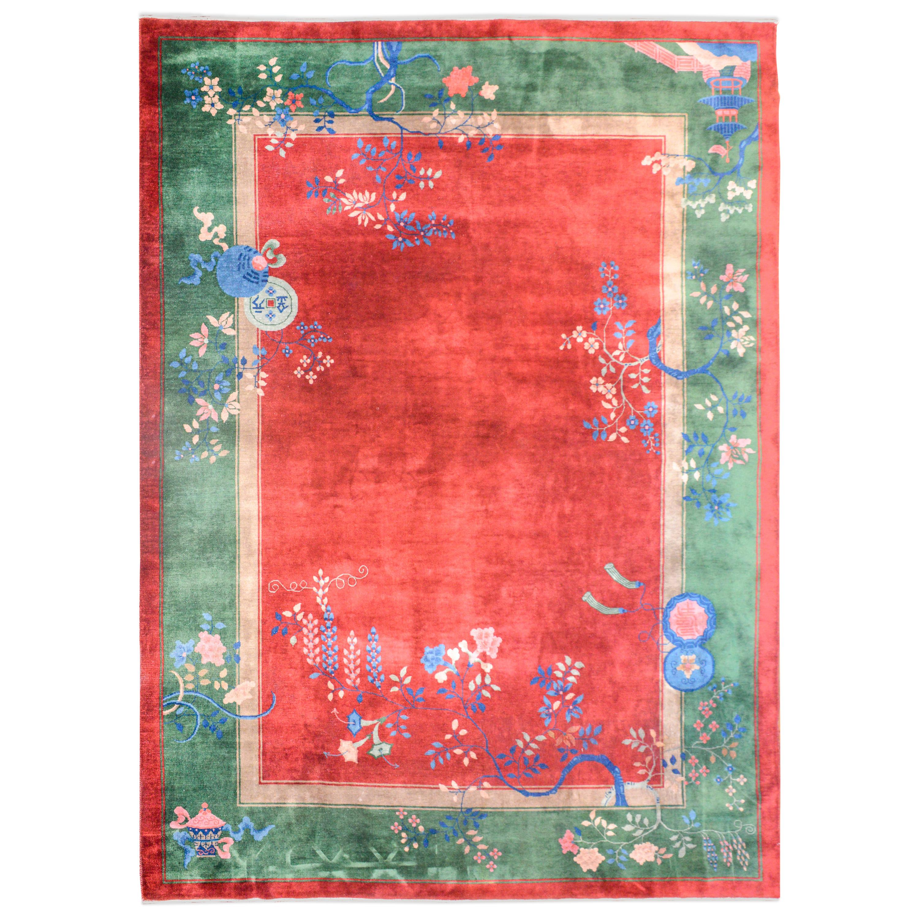 Exquisite Chinese Art Deco Rug For Sale