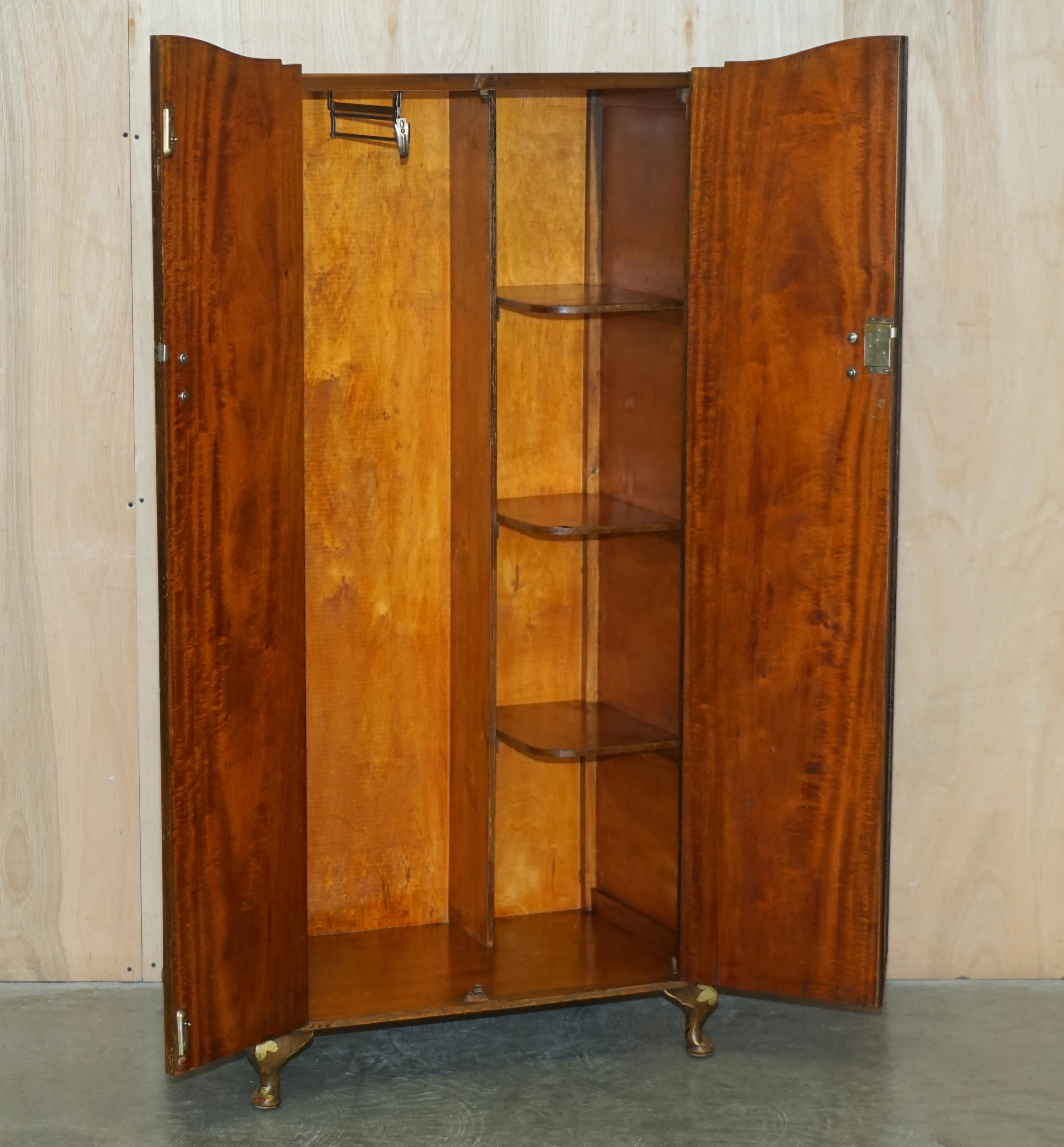 EXQUISITE CHiNESE EXPORT CHINOISERIE WALNUT DOUBLE WARDROBE PART OF A SUITE 10