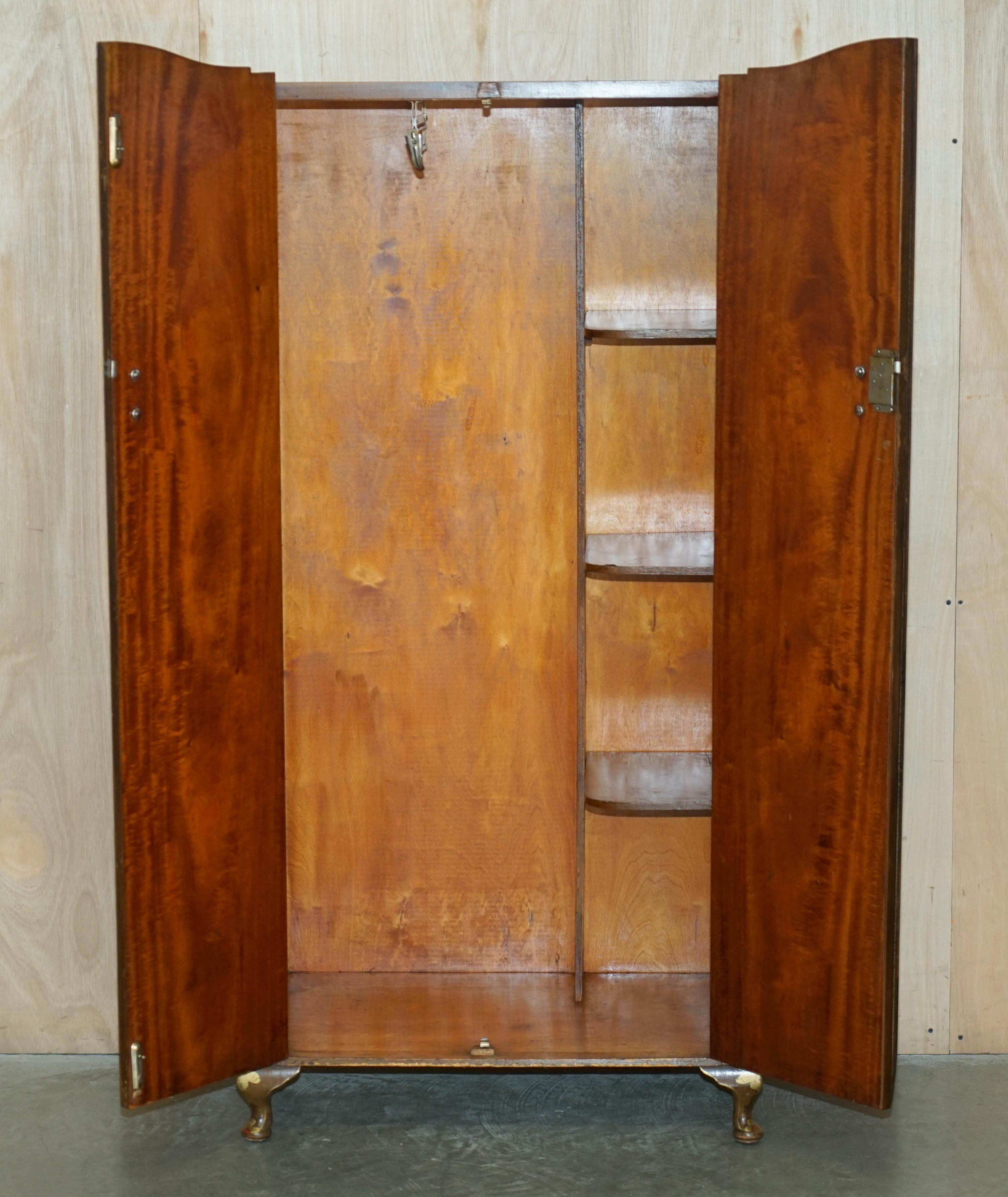 EXQUISITE CHiNESE EXPORT CHINOISERIE WALNUT DOUBLE WARDROBE PART OF A SUITE 11