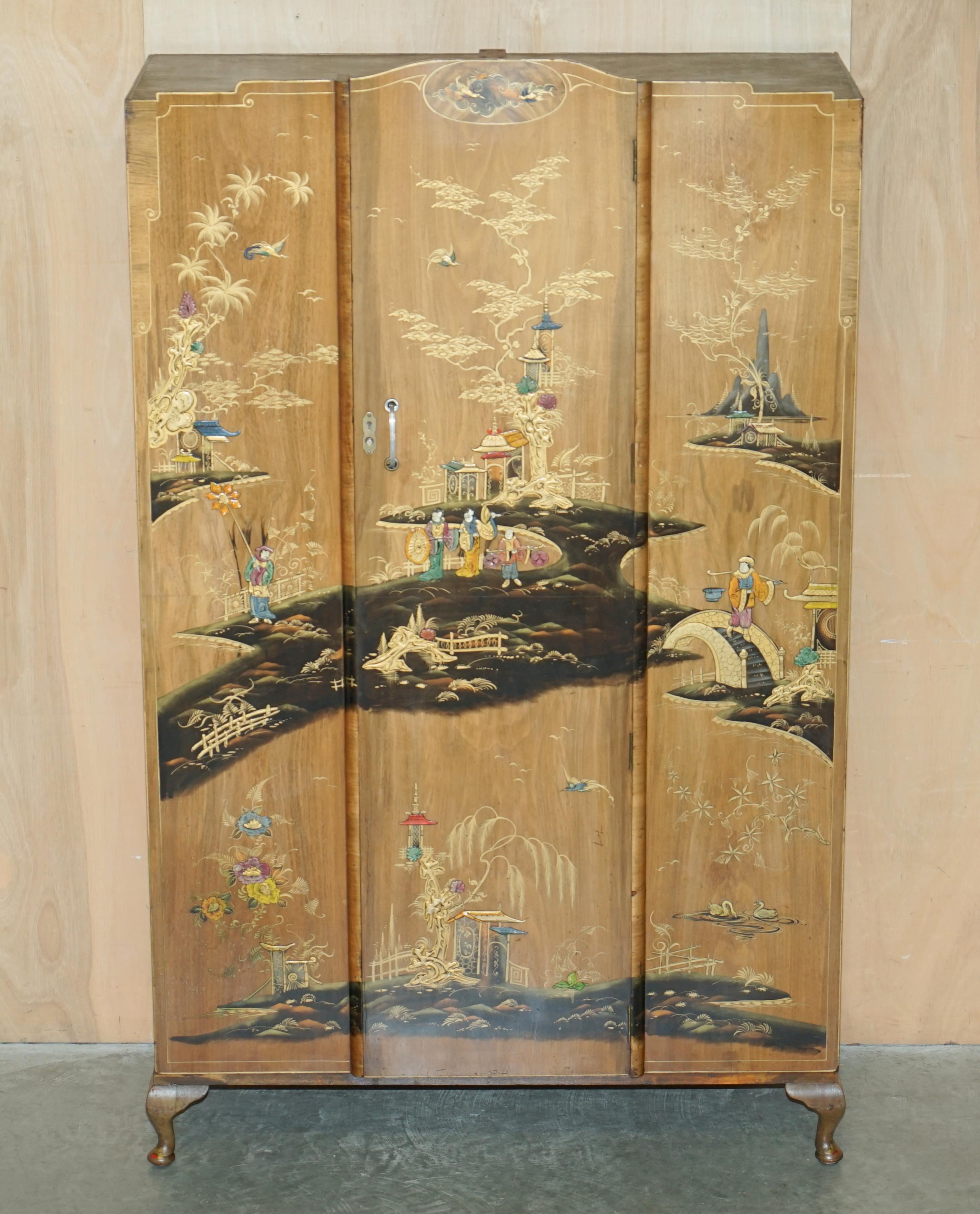 Royal House Antiques

Royal House Antiques is delighted to offer for sale this stunning large Chinese Export, Chinoiserie, Walnut & hand painted double wardrobe which is part of a suite

Please note the delivery fee listed is just a guide, it covers