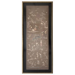 Exquisite Chinese Export Landscape Silk Embroidery