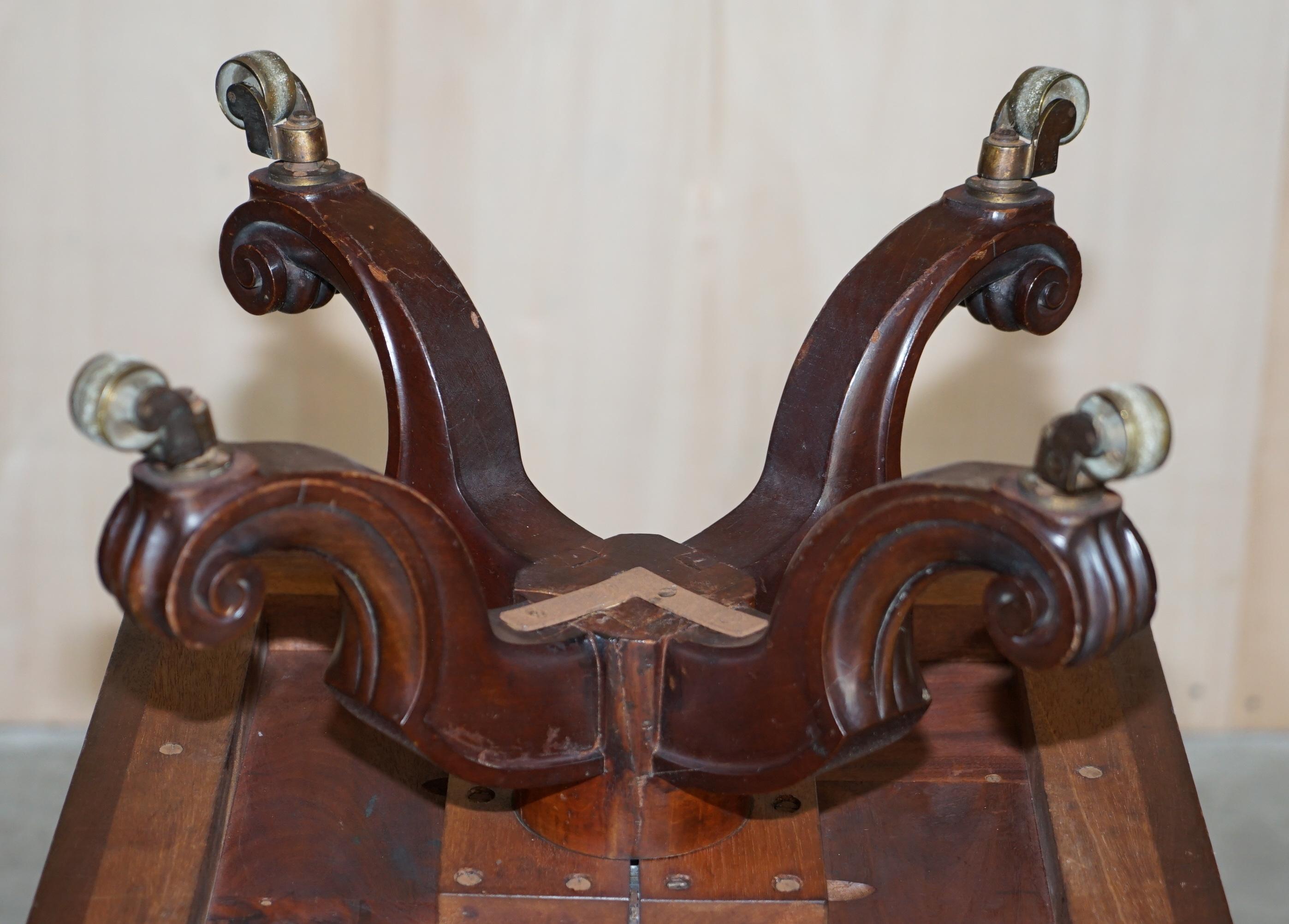 Exquisite circa 1880 Antique Victorian Hardwood Revolving Bookcase Book Table 9
