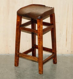 EXQUISITE CIRCA 1880 HAND MADE FRUiTWOOD DRAFTSMAN ARTIST STOOL STUNNING PATINA