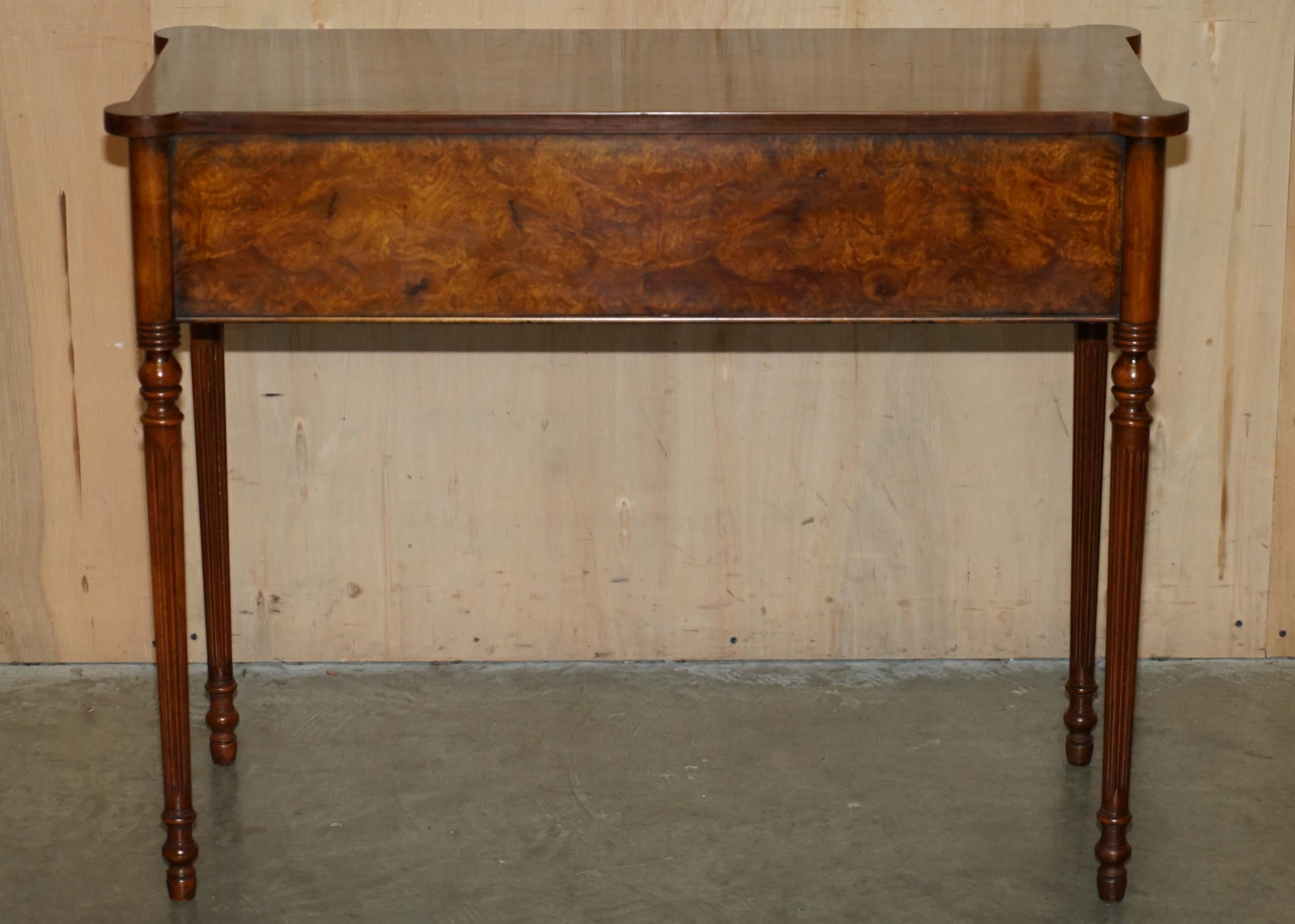 EXQUISITE CIRCA 1920 BURR ELM & SATiNWOOD FRENCH POLISHED RESTORED CONSOLE TABLE im Angebot 8