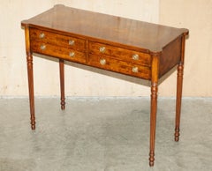 EXQUISITE CIRCA 1920 BURR ELM & SATiNWOOD FRENCH POLISHED RESTORED CONSOLE TABLE
