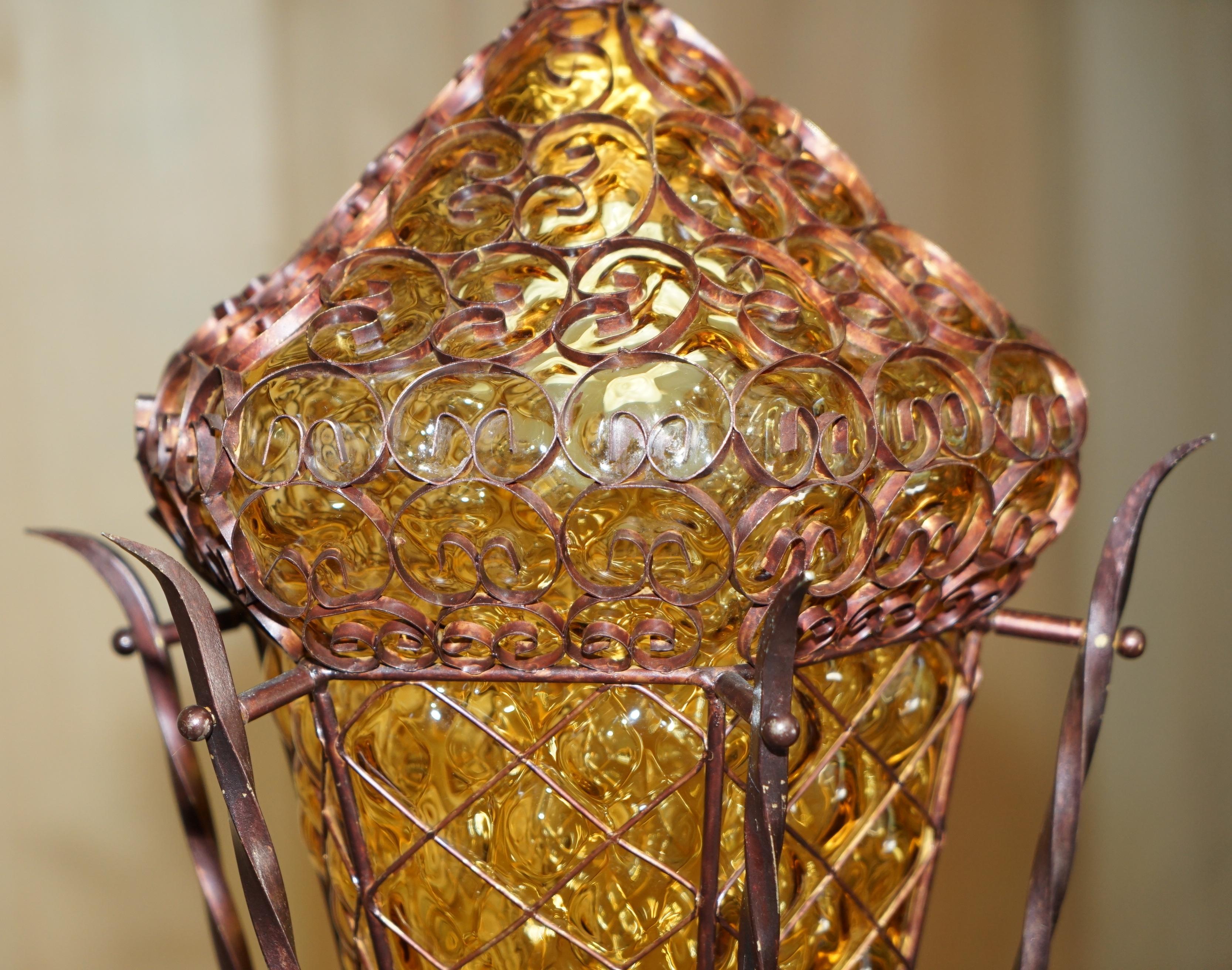 ECCEZIONALE VETRINA DI VETRO SOFFIATO CIRCA 1940 ART NOUVEAU DI SOTTOVETRO in vendita 2