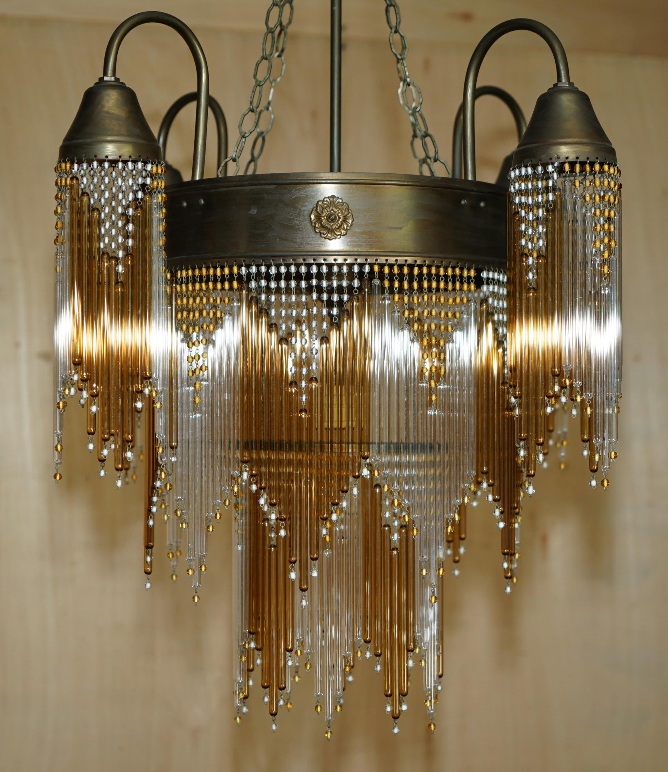 Art Nouveau ECCEZIONALE VETRINA AMBRA CIRCA 1940 ART NOUVEAU DI Murano in vendita