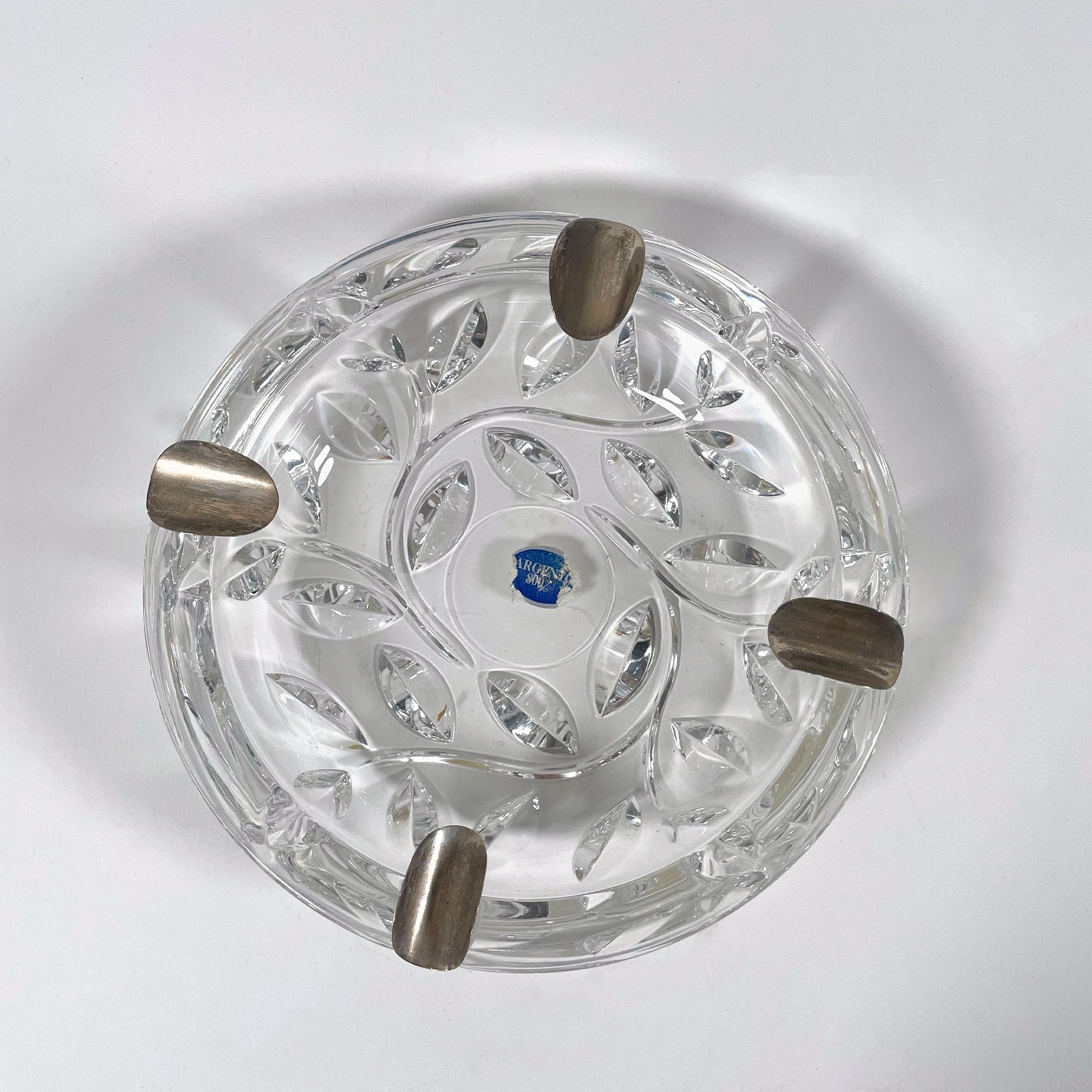 Exquisite Crystal and Silver Ashtray For Sale 1