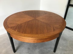 Exquisite Danish 1960s Retro Teak Coffee Table with Black Legs