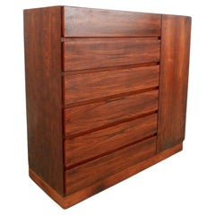 Exquisite Danish Rosewood Hi-Boy Dresser