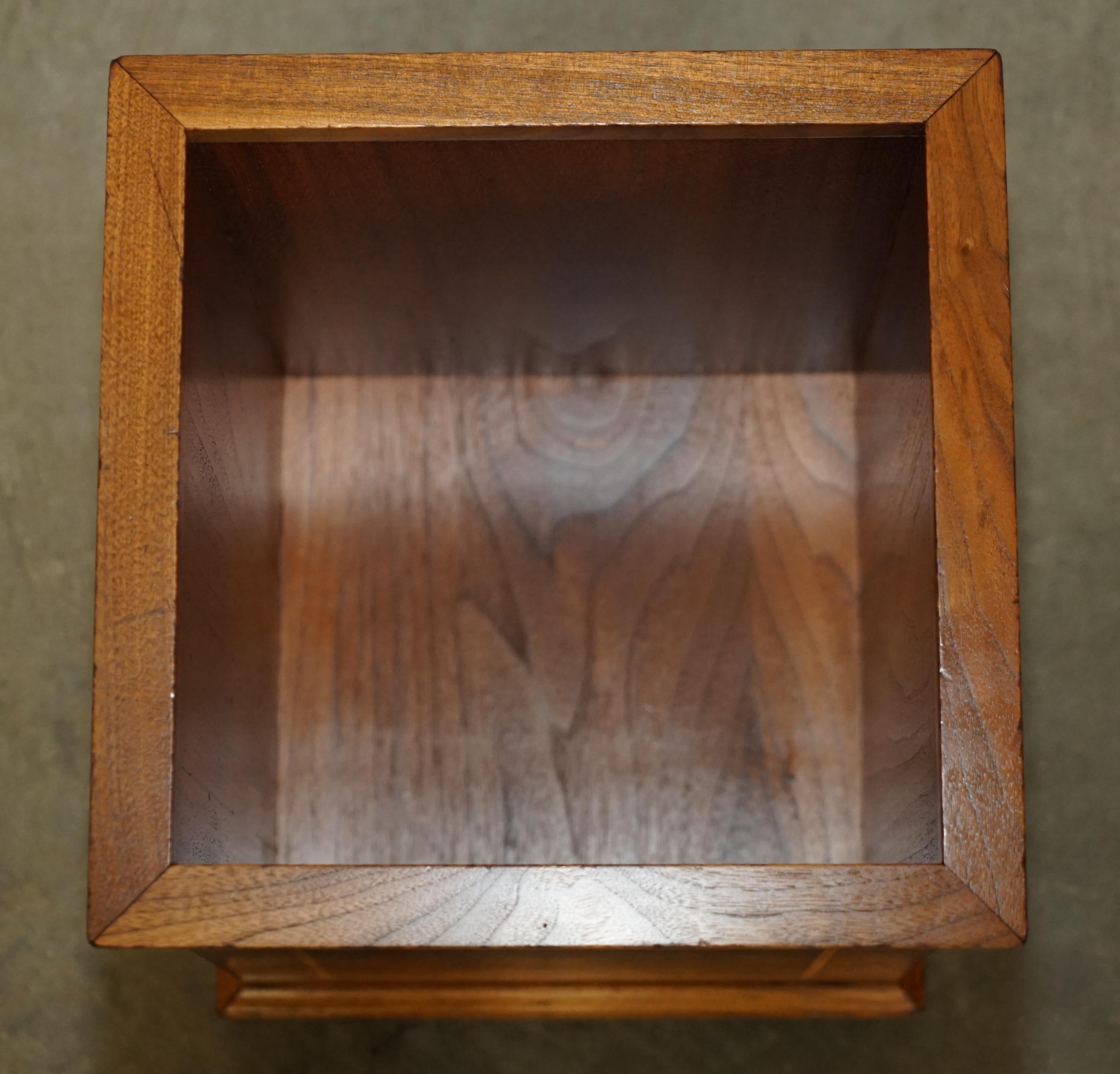 EXQUISITE DAVID LINLEY ALFRED DUNHILL STAMPED WASTEPAPER BiN BURR WALNUT SATIN 3