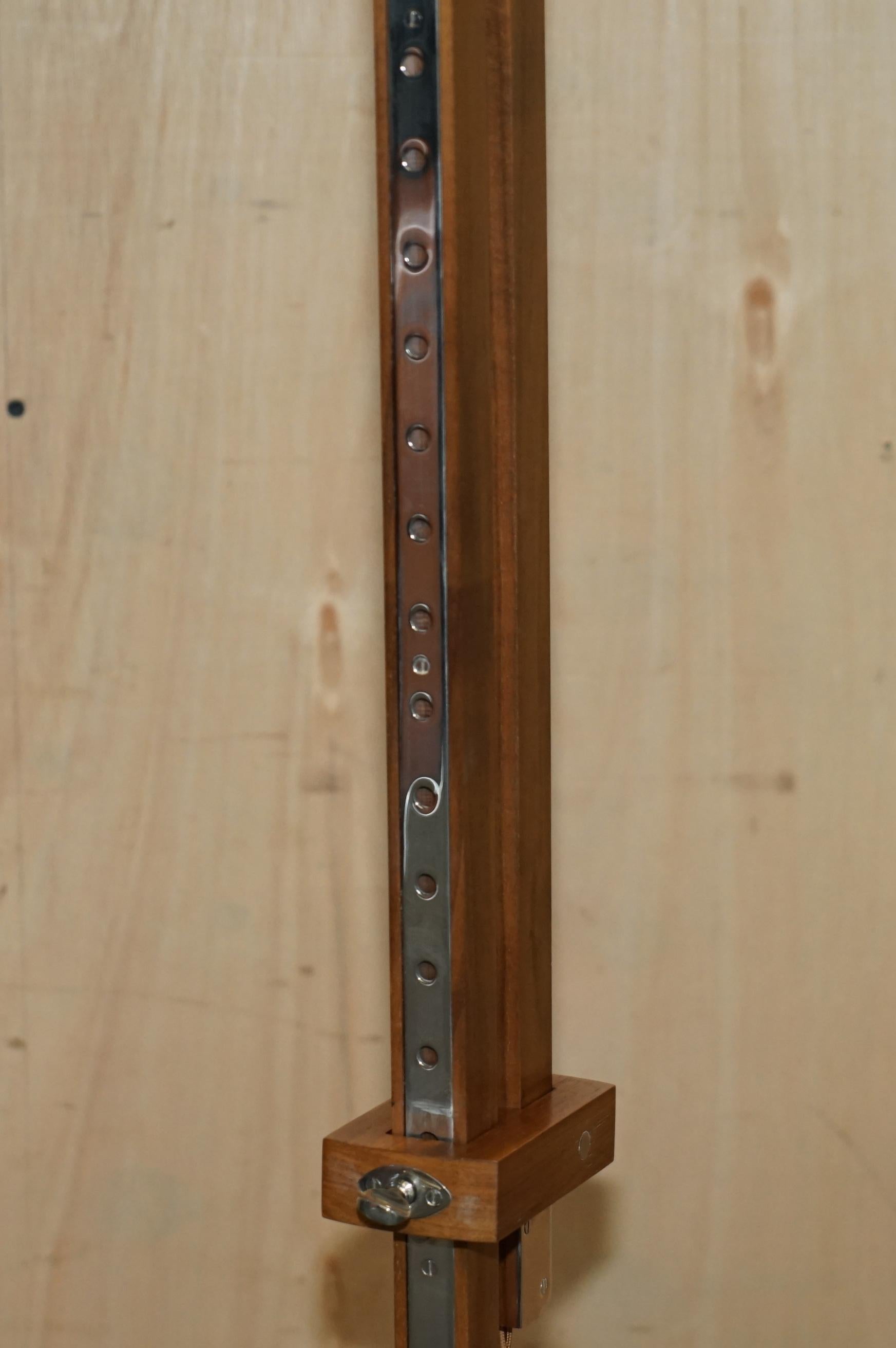 Chrome EXQUISITE DAVID LINLEY FLOOR STANDING HEIGHT ADJUSTABLE LAMP CHROME FITTINGs