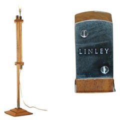 EXQUISITE DAVID LINLEY FLOOR STANDING HEIGHT ADJUSTABLE LAMP CHROME FITTINGs