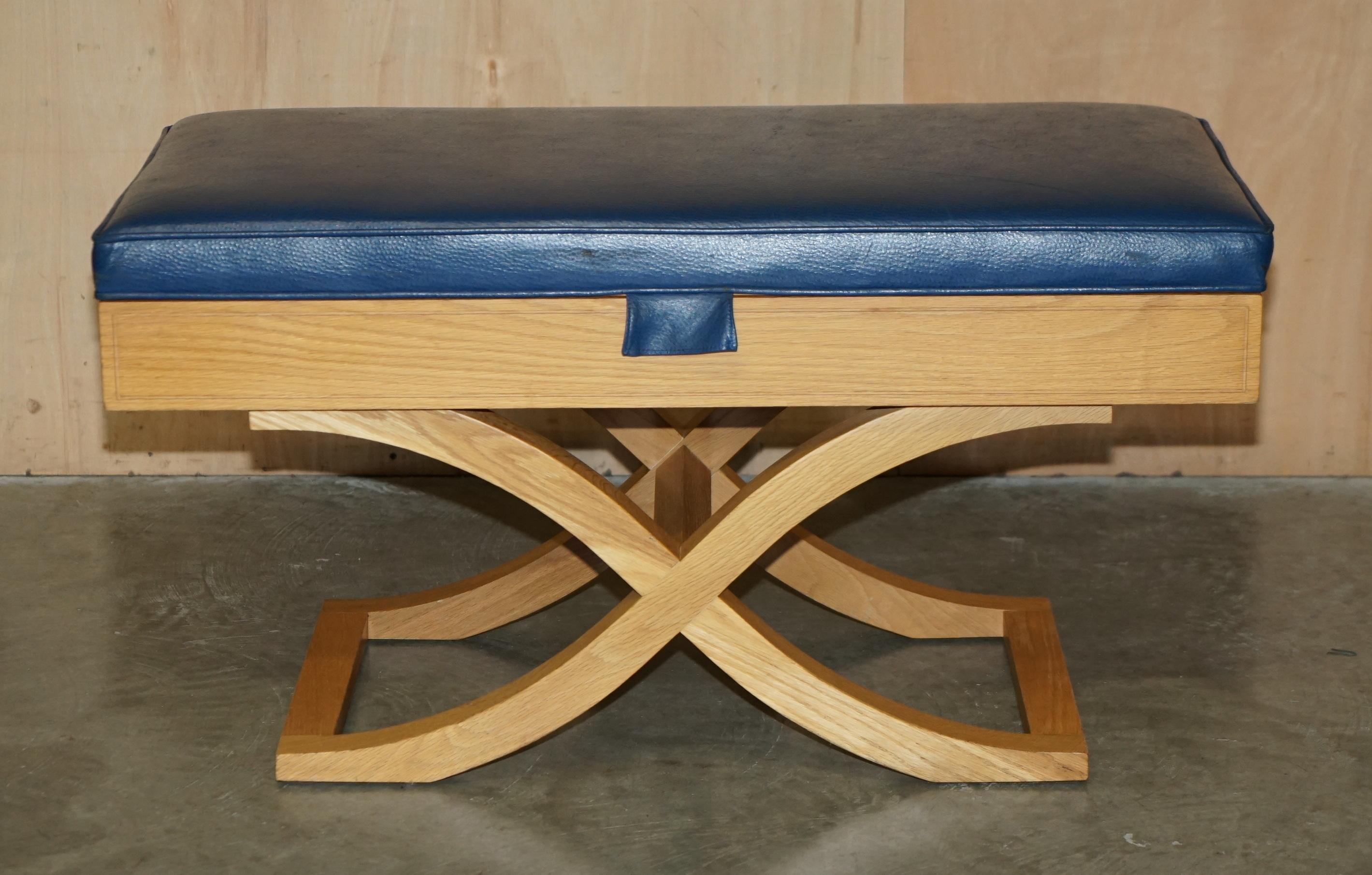 Royal House Antiques

Royal House Antiques is delighted to offer for sale this absolutely stunning Viscount David Linley Satinwood with Blue Ostrich leather upholstery top hall seat luggage stand

Please note the delivery fee listed is just a guide,