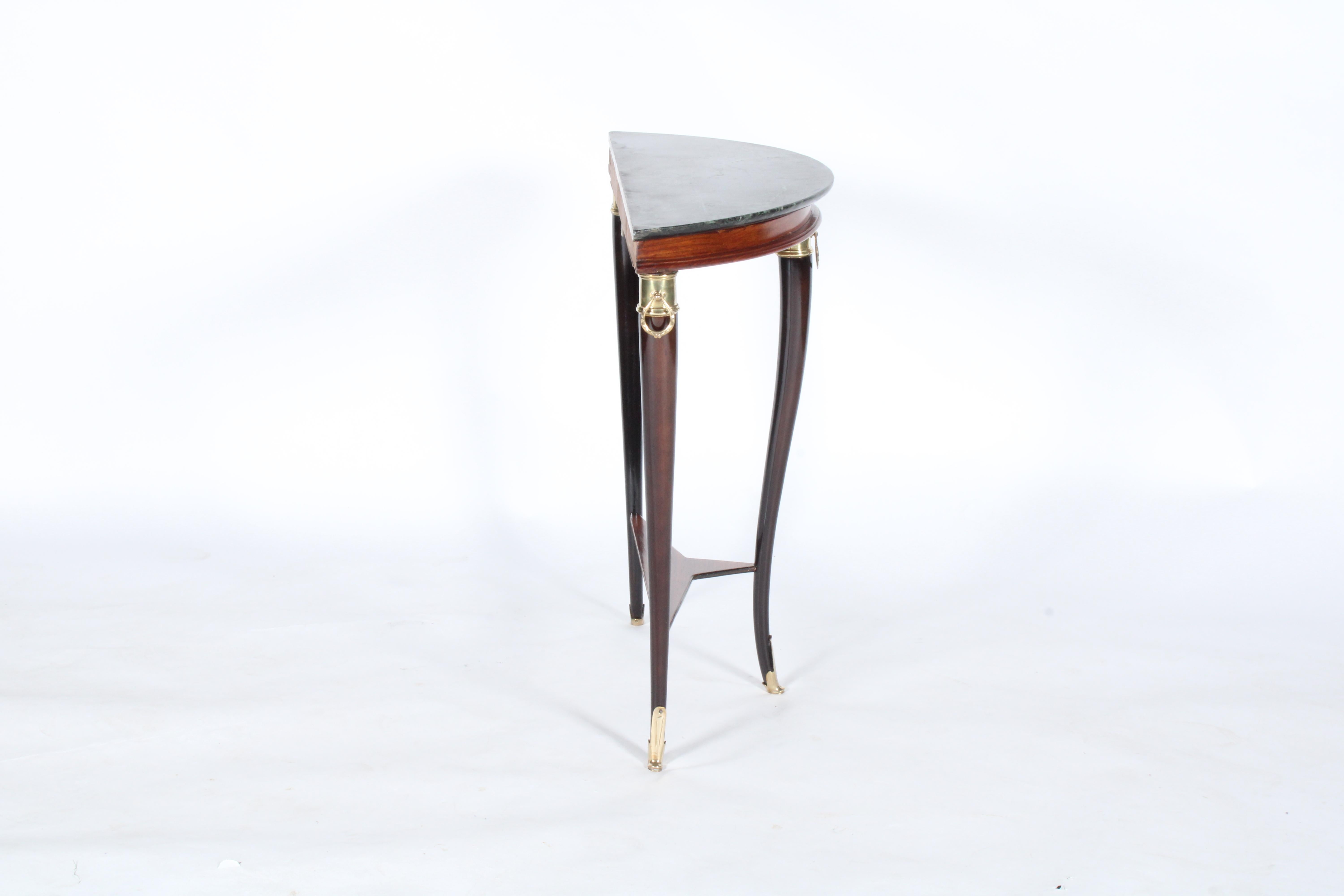 Mid-20th Century Exquisite Demi Lune Console Table In The Manner Of Paola Buffa