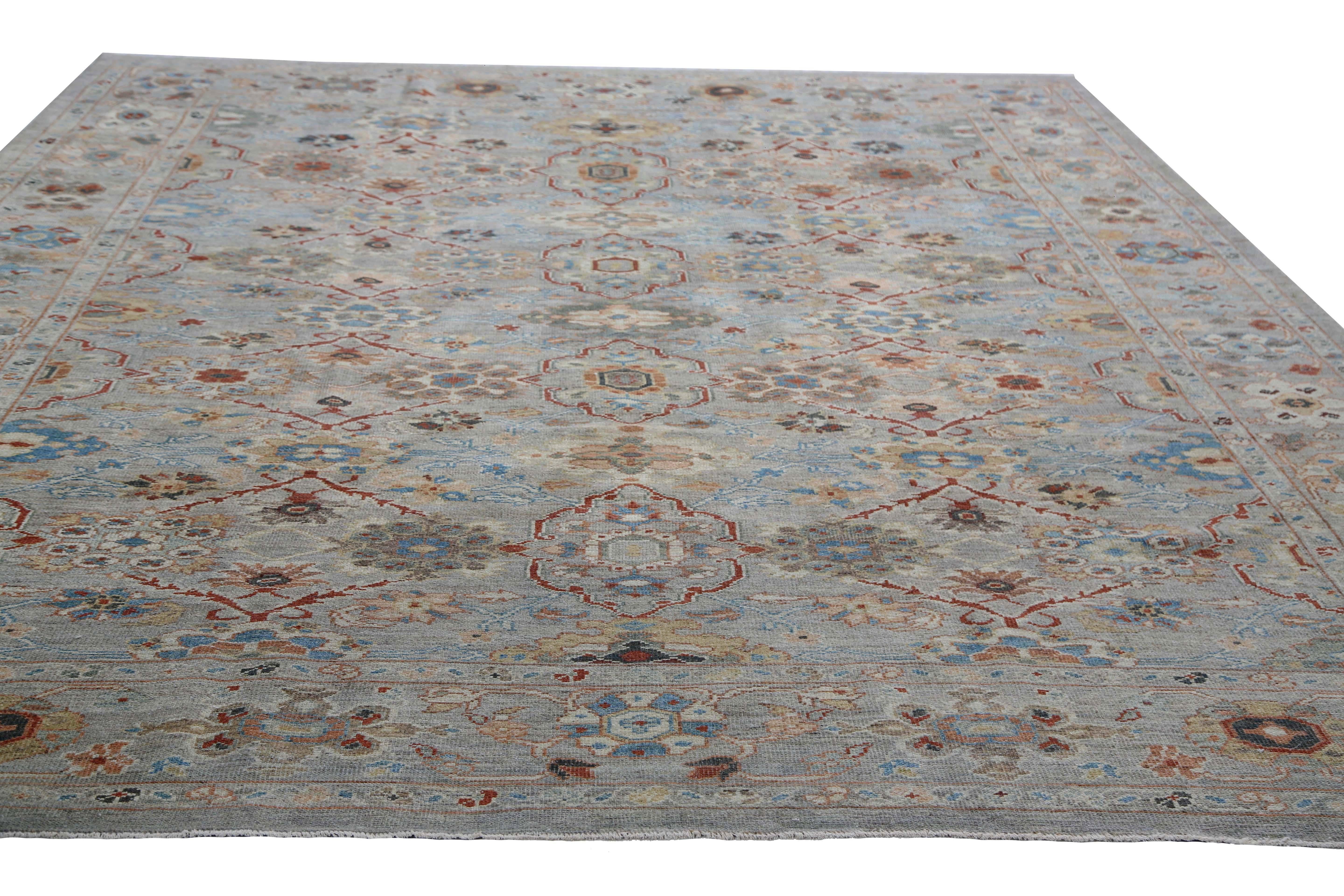 Detaillierter Sultanabad-Teppich im Sultanabad-Design (20. Jahrhundert) im Angebot