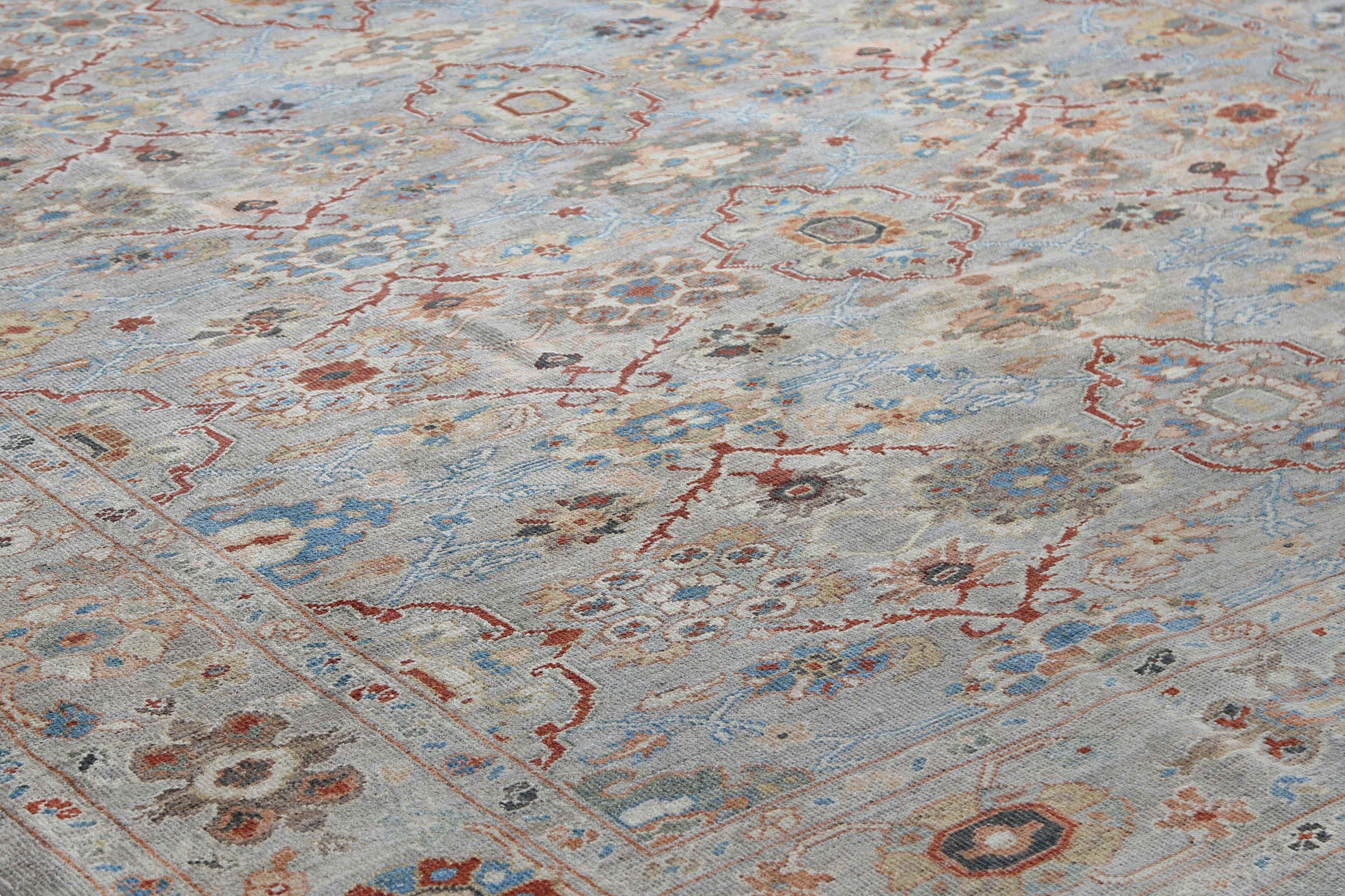 Detaillierter Sultanabad-Teppich im Sultanabad-Design im Angebot 1