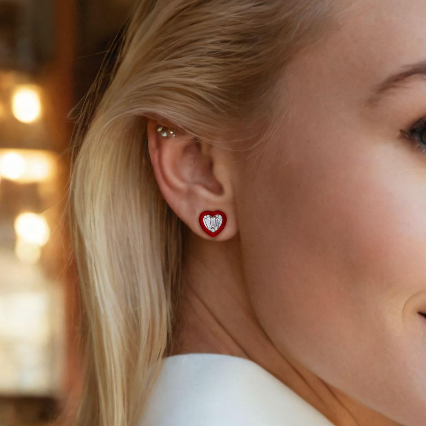 Crafted from natural diamonds, these stunning ear studs are designed in 14K Yellow Gold or White Gold, offering a timeless, sophisticated appeal. The diamonds are expertly cut and set to maximize brilliance, making these earrings a perfect choice