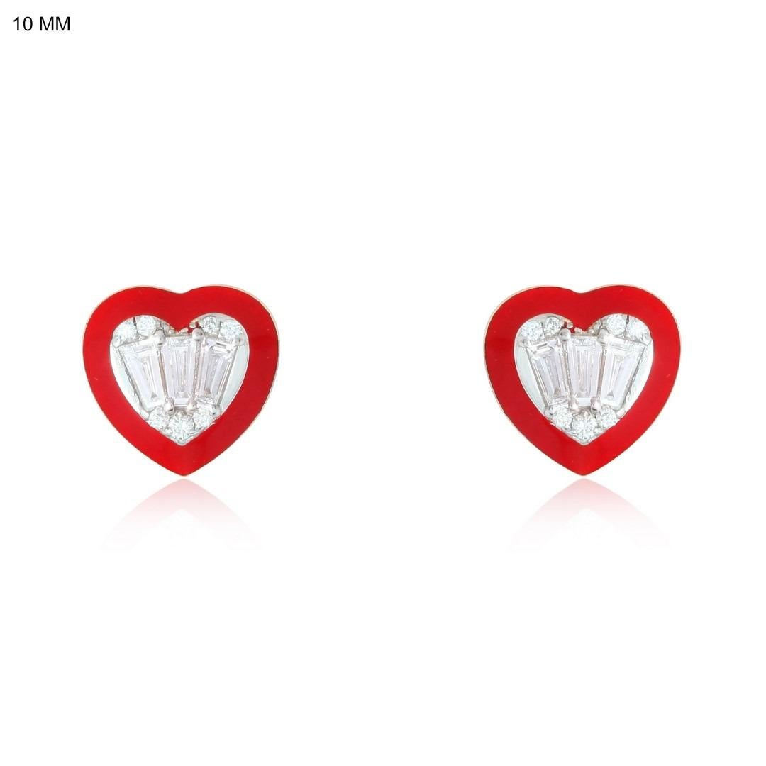Moderne Boucles d'oreilles exquises en or jaune 14K avec diamants en vente