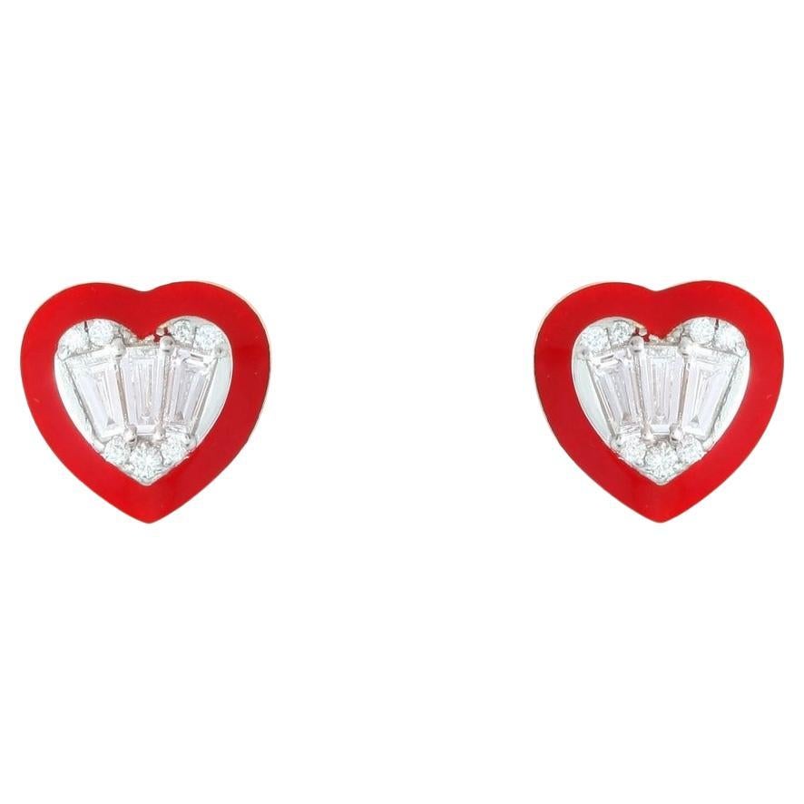 Exquisite Diamond 14K Yellow Gold Ear Studs Earrings