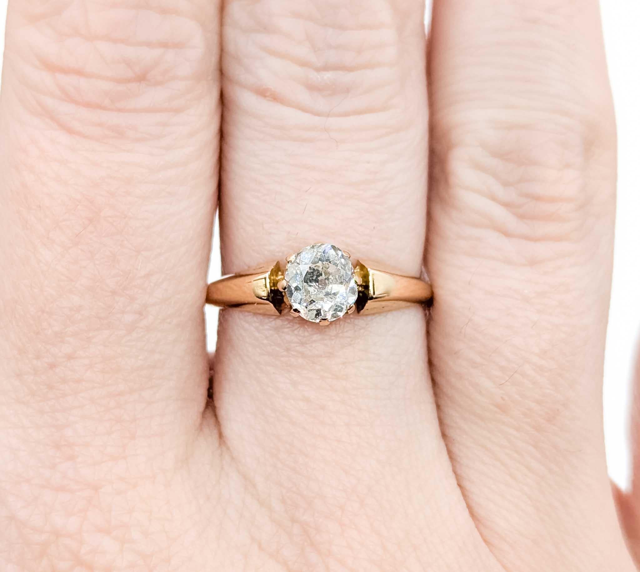 De las mujeres Exquisito anillo vintage de oro de 18 quilates con diamantes en venta