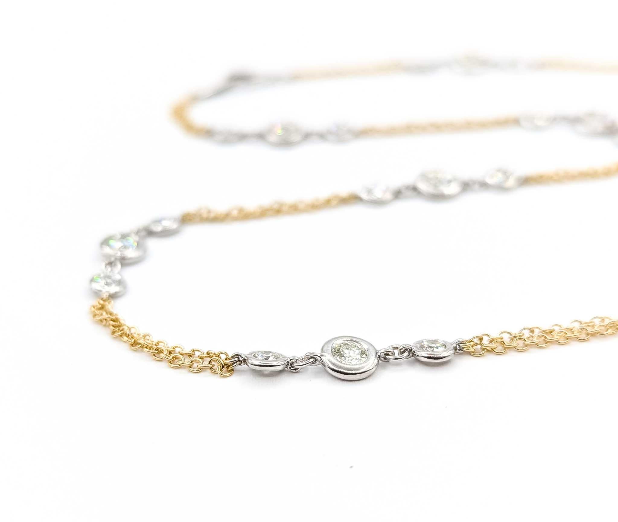Exquisite Diamant Mode Halskette in 14kt Station im Zustand „Hervorragend“ im Angebot in Bloomington, MN