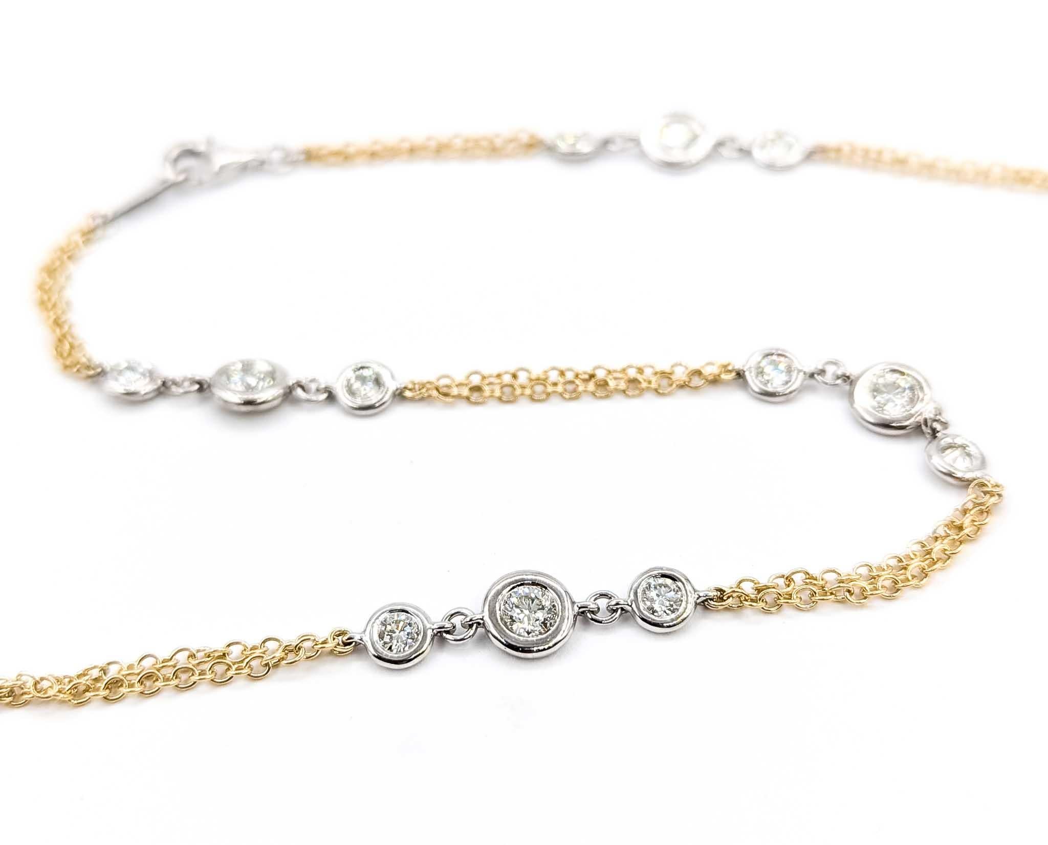 Exquisite Diamant Mode Halskette in 14kt Station im Angebot 2