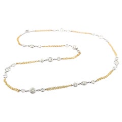 Exquisito Collar de Diamantes a la Moda en Estación de 14kt