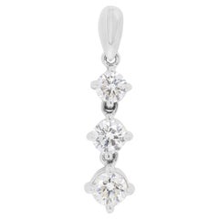 Squisito ciondolo con diamante in oro bianco 14K - Catena non inclusa