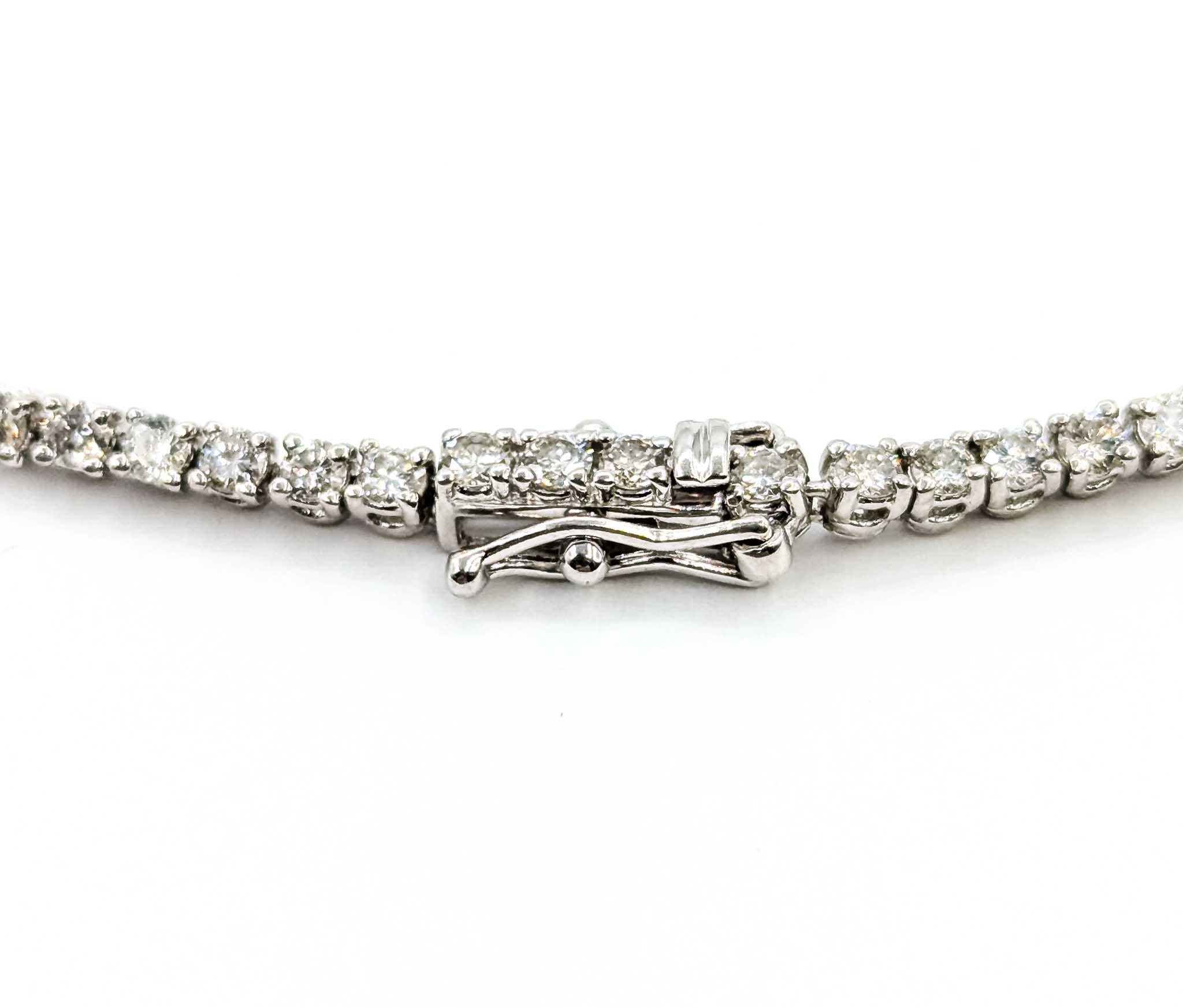 Exquisite Diamond Tennis Bracelet in 14K White Gold For Sale 1