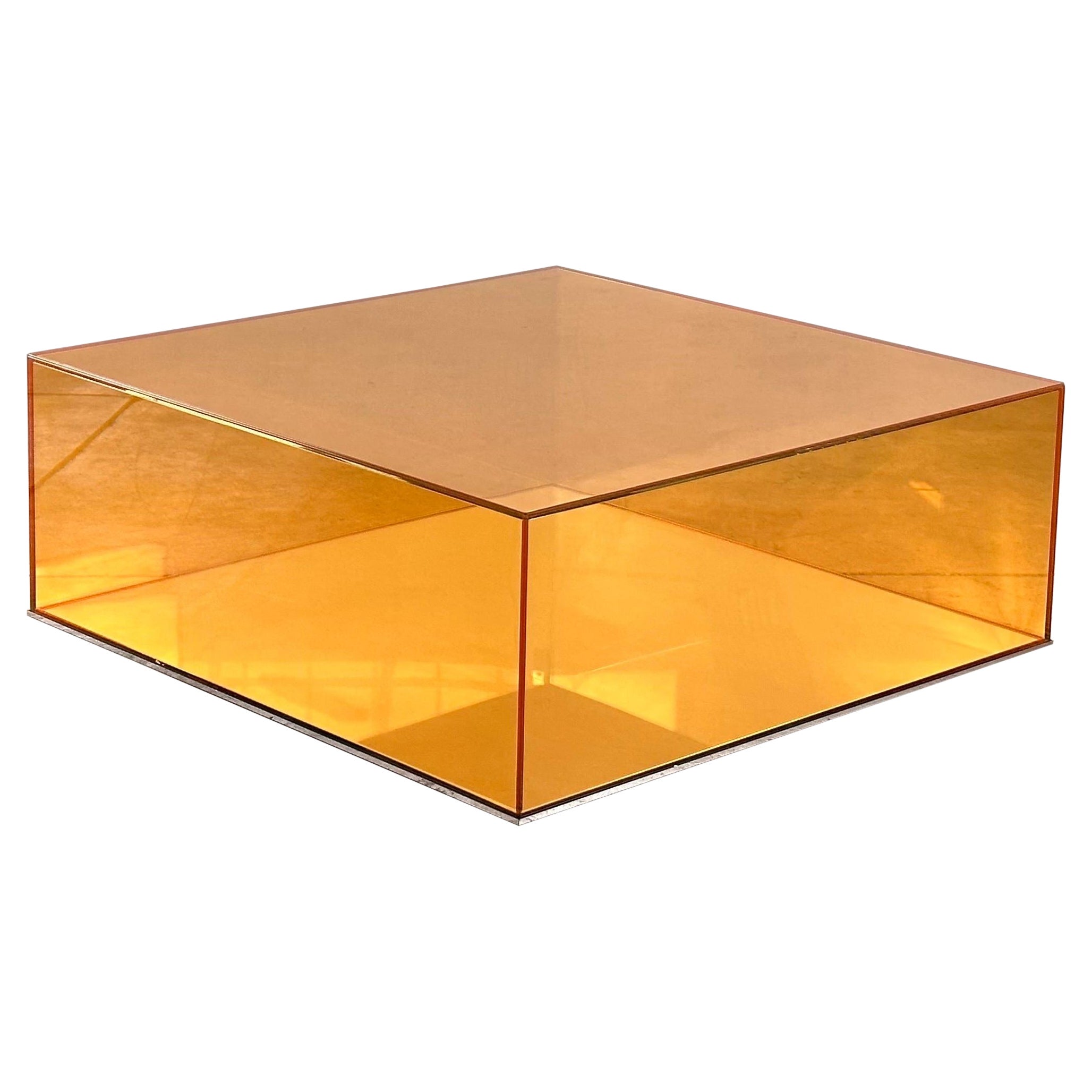 Magnifique table basse Donald en verre teinté de Philippe Starck pour Glas Italia en vente