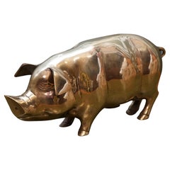EXQUISITE EARLY 20TH CENTURY BRASS PiGGY BANK