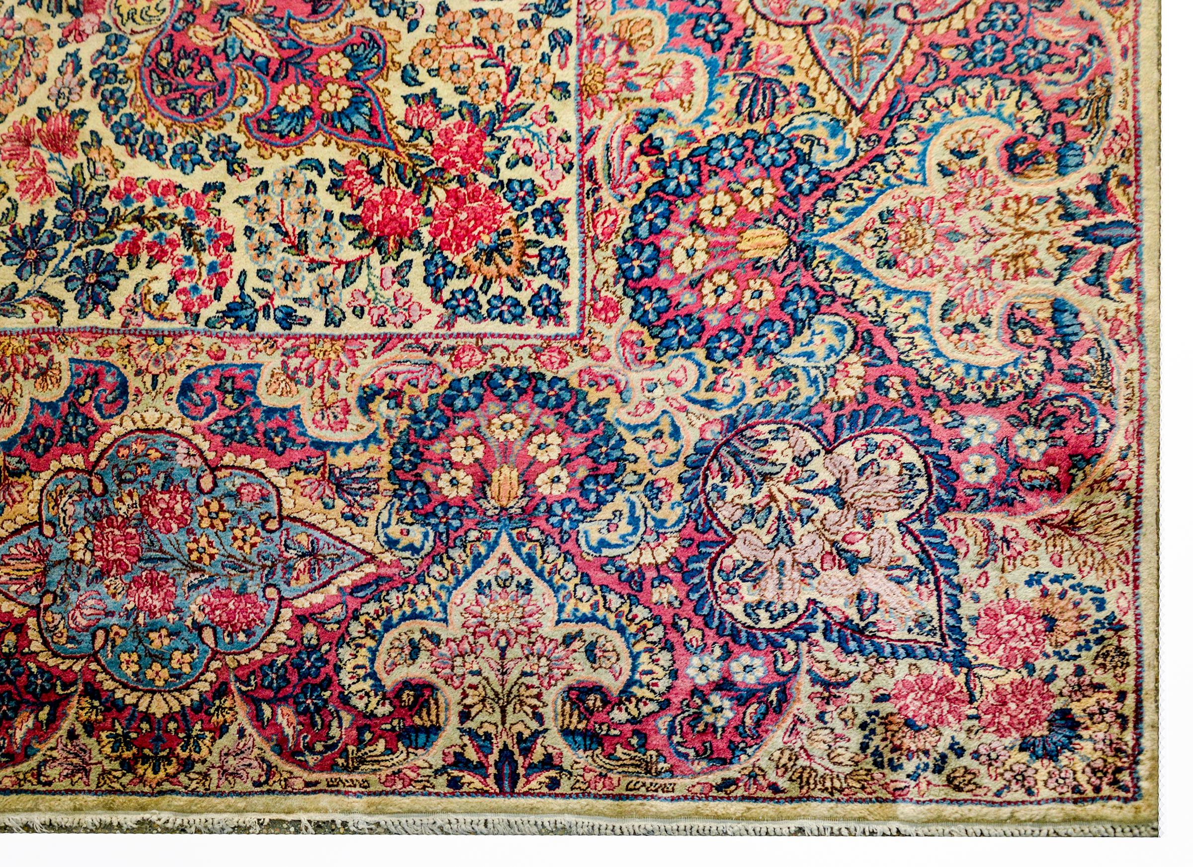 Persian Exquisite Early 20th Century Lavar Kirman Rug For Sale
