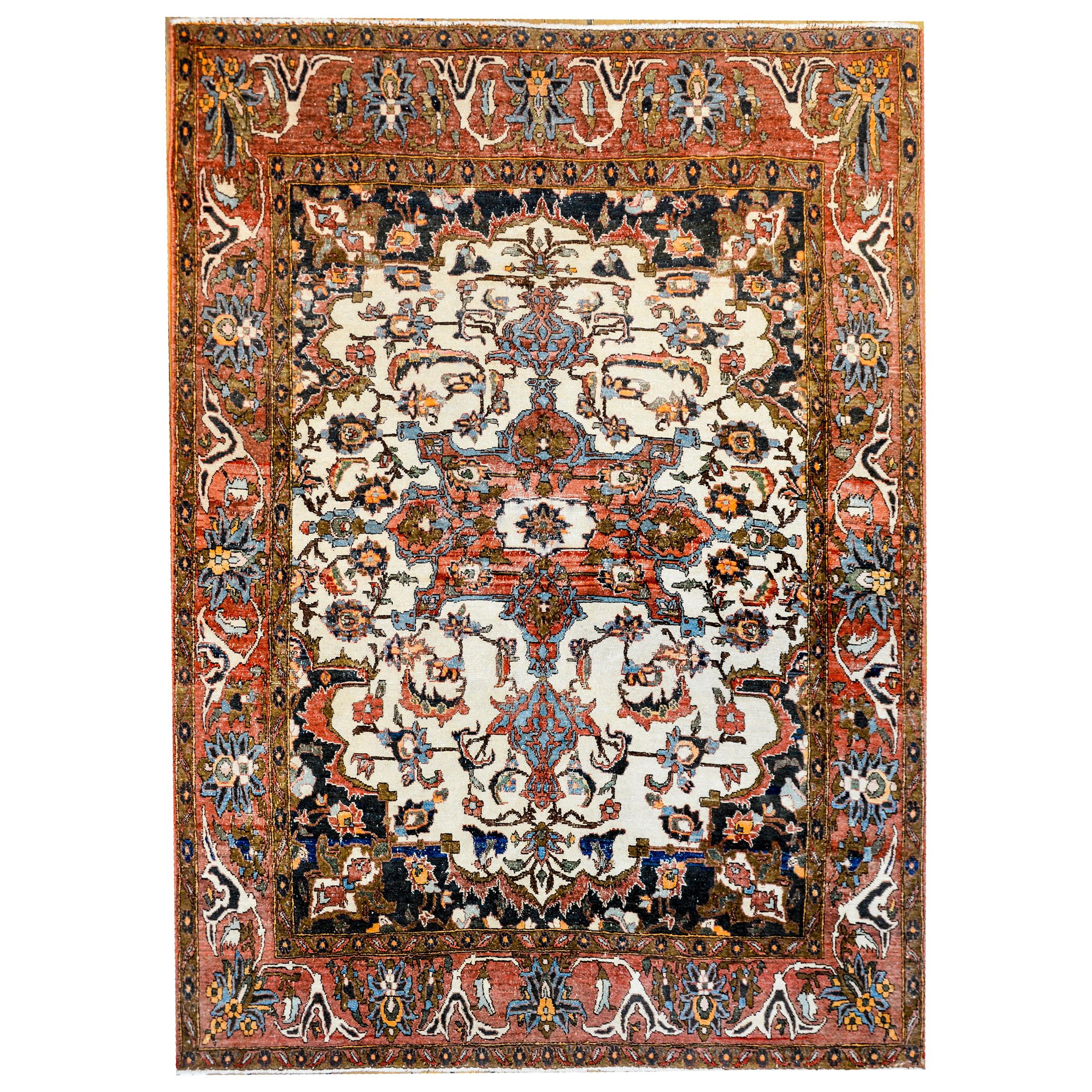 Exquisite Early 20th Century Malayer Rug For Sale