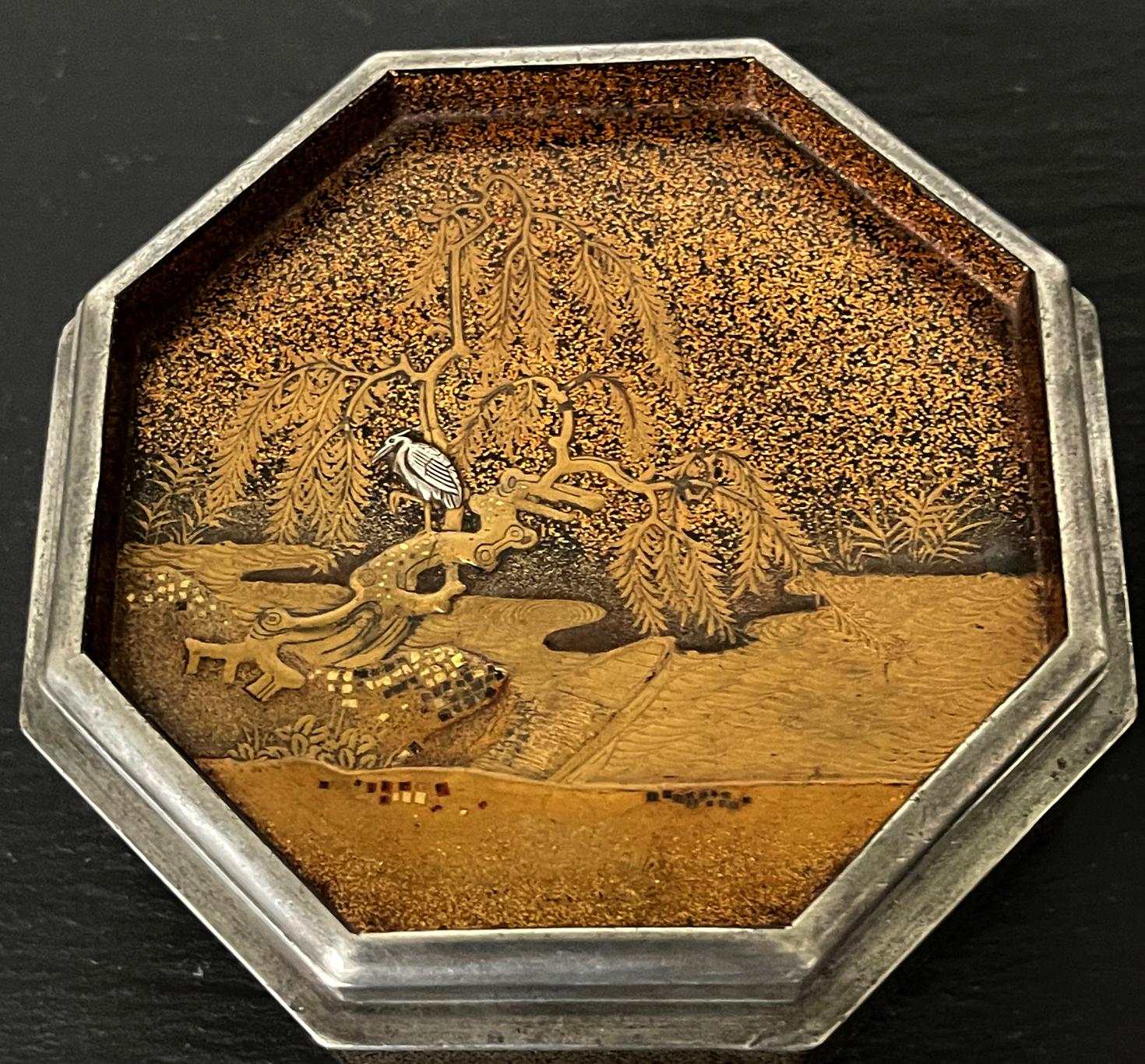 18th Century and Earlier Exquisite Early Japanese Lacquer Kobako Box with Insert Tray
