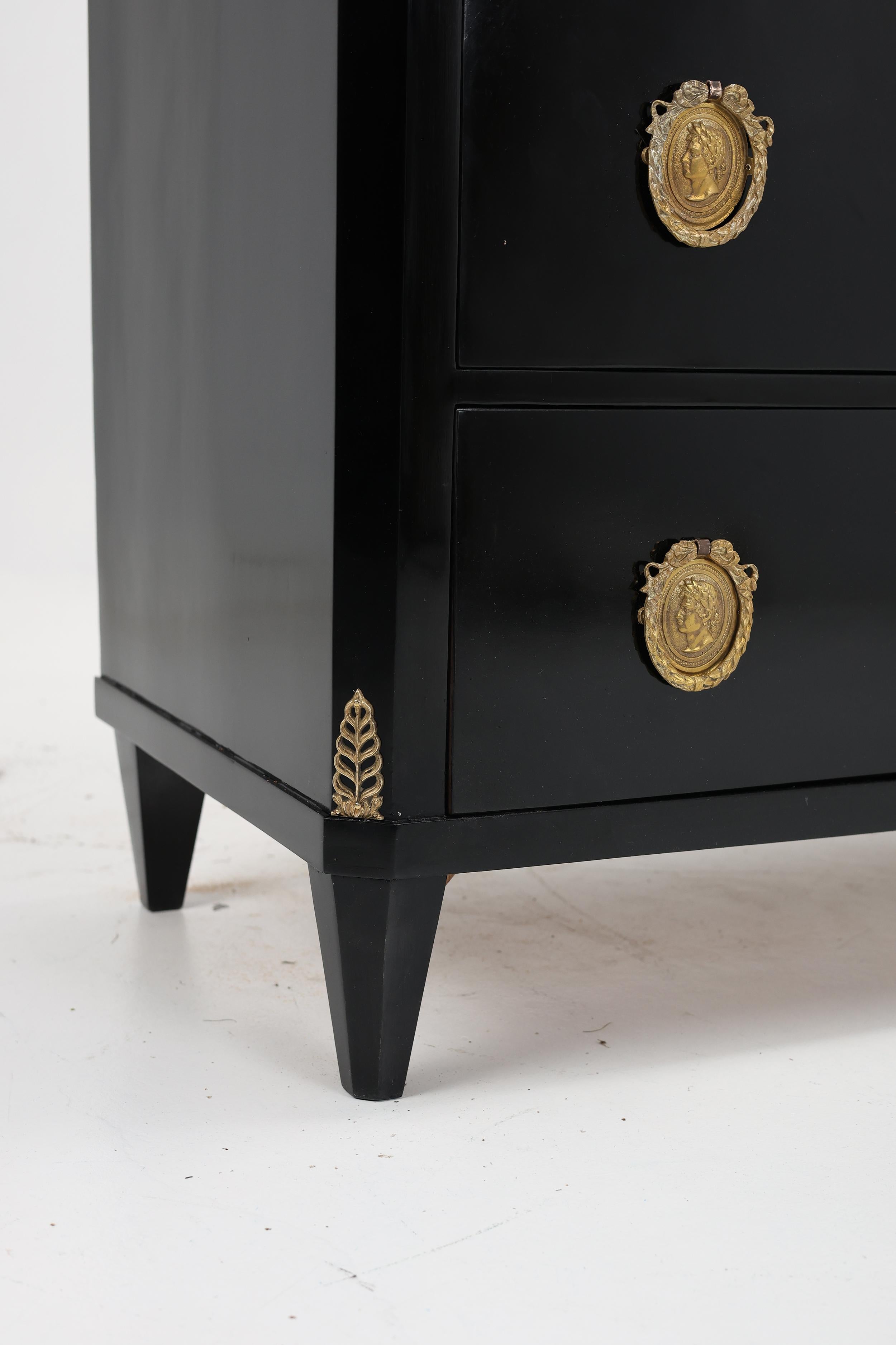 Exquisite ebonised secretary desk from the 19th century For Sale 5