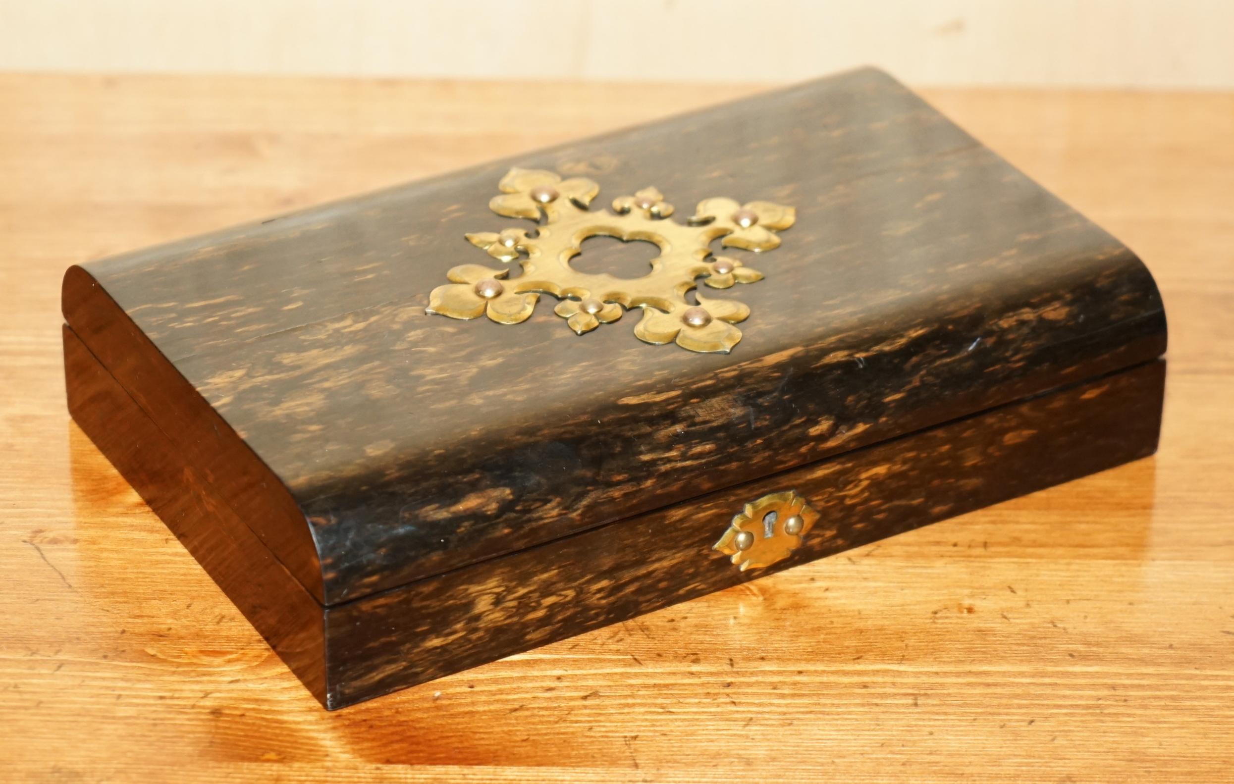 EXQUISITE EDWARD & JONES COROMANDEL WOOD CRiBBAGE SET DE LARUE & CO CARDS For Sale 9