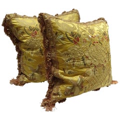 Exquisite Embroidered Pillow, Scalamandre Fabric
