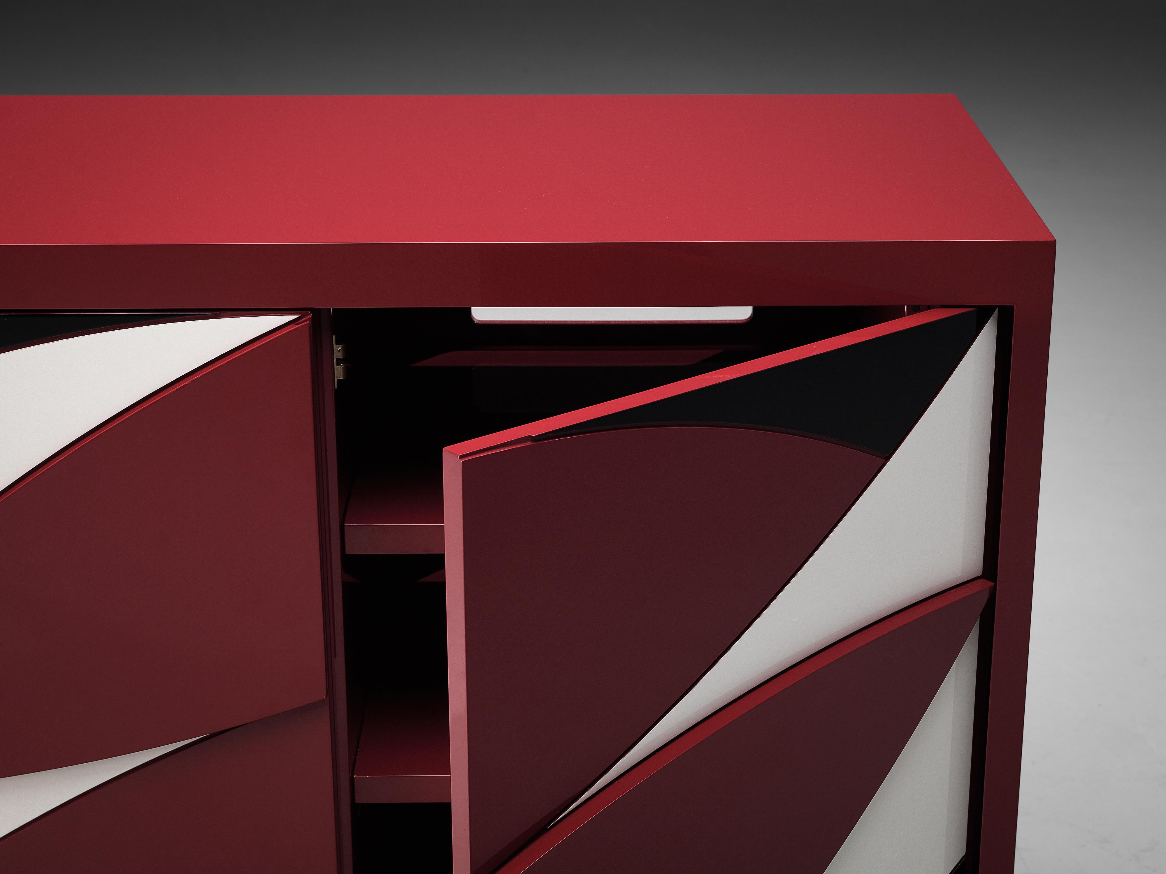 Emiel Veranneman for DeCoene Decor ‘Stereo’ Sideboard in Magenta 2