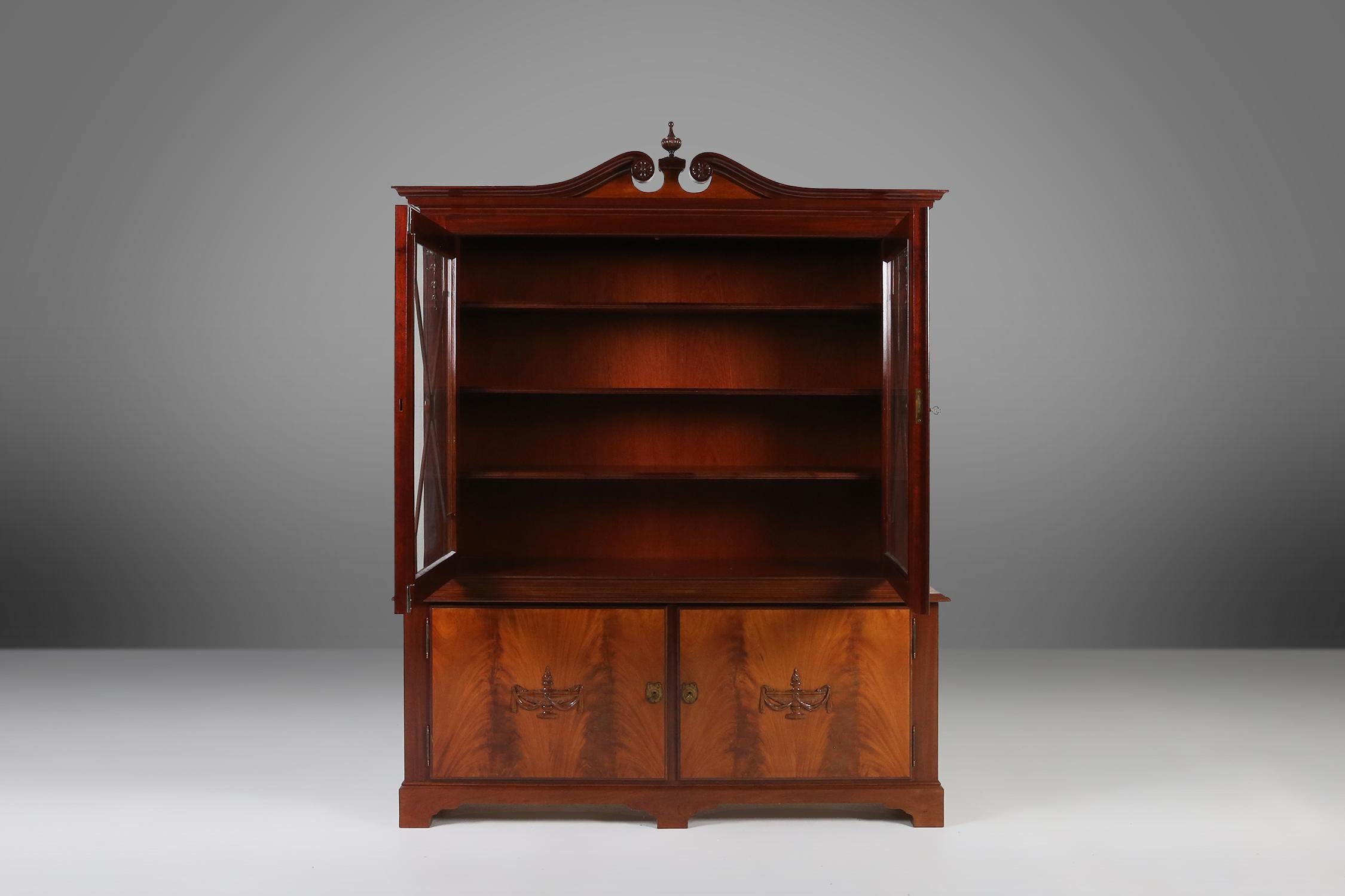 library cabinet with doors