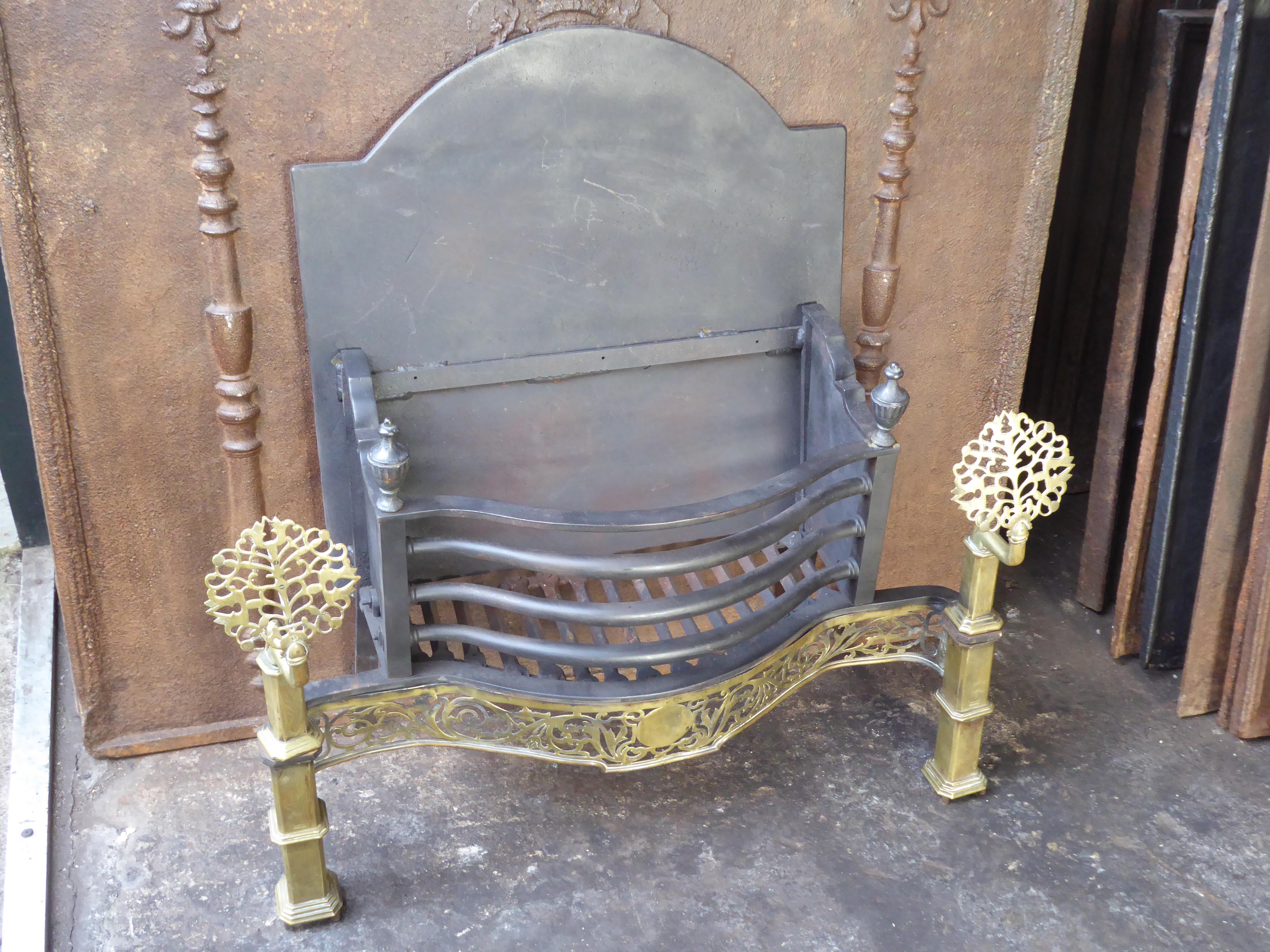 Exquisite English Art Nouveau Fireplace Grate, Fire Grate For Sale 13