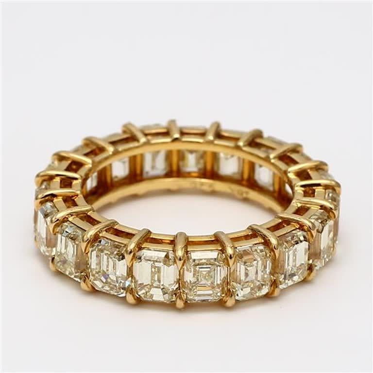 RareGemWorld's classic diamond band. Mounted in a beautiful 18K Yellow Gold setting with natural emerald cut yellow diamond's. This eternity band is guaranteed to impress and enhance your personal collection!

Total Weight: 10.07cts

Diamond