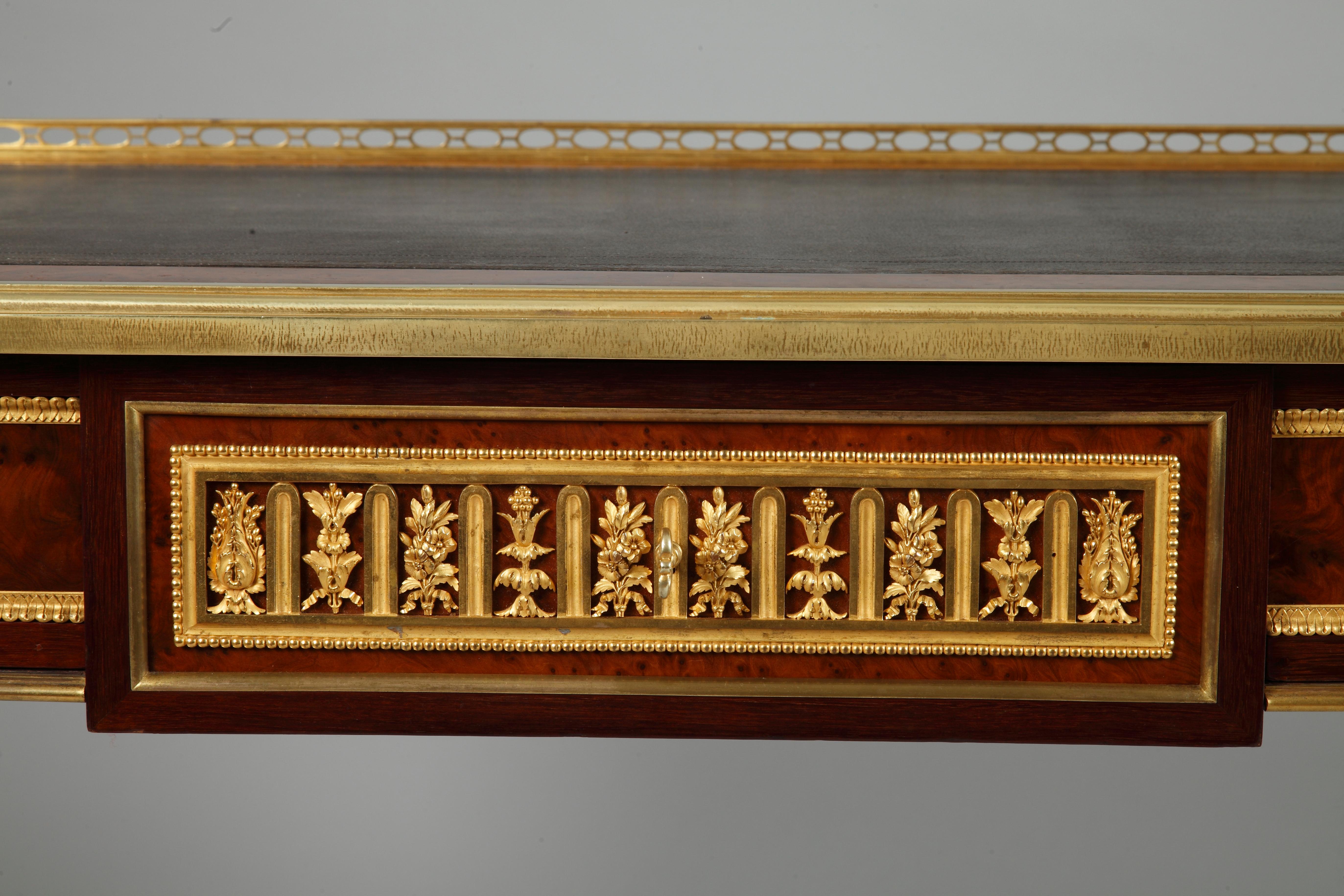 Exquisite Louis XVI Style Flat Desk by C.G Winckelsen, France, 1862 In Good Condition In PARIS, FR